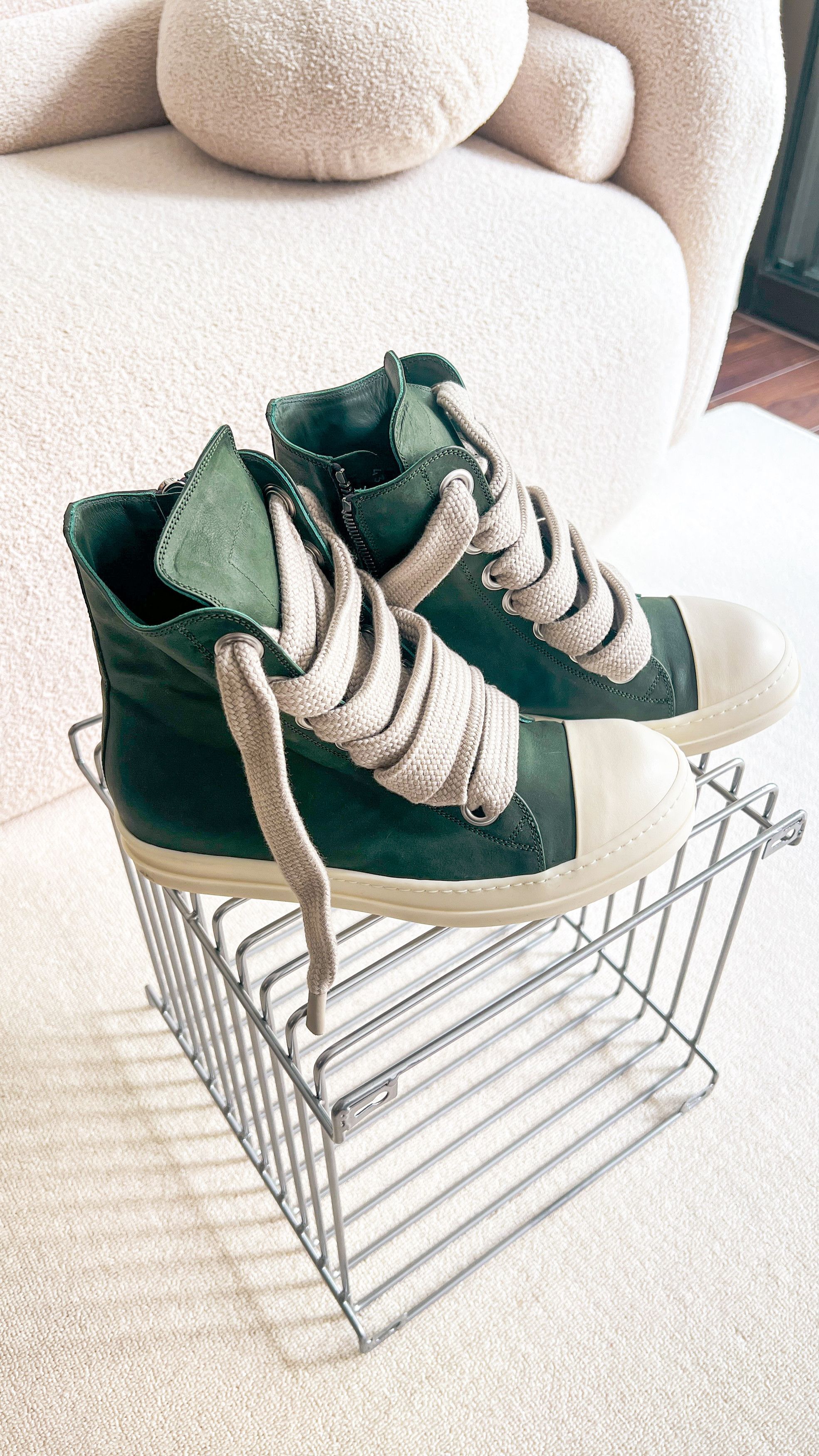 美品Rick OwensJUMBO LACE PADDED SNEAKS 39 NEW RICK OWENS! ⚡️ Jumbo Lace Padded Low! 🔥 Now available