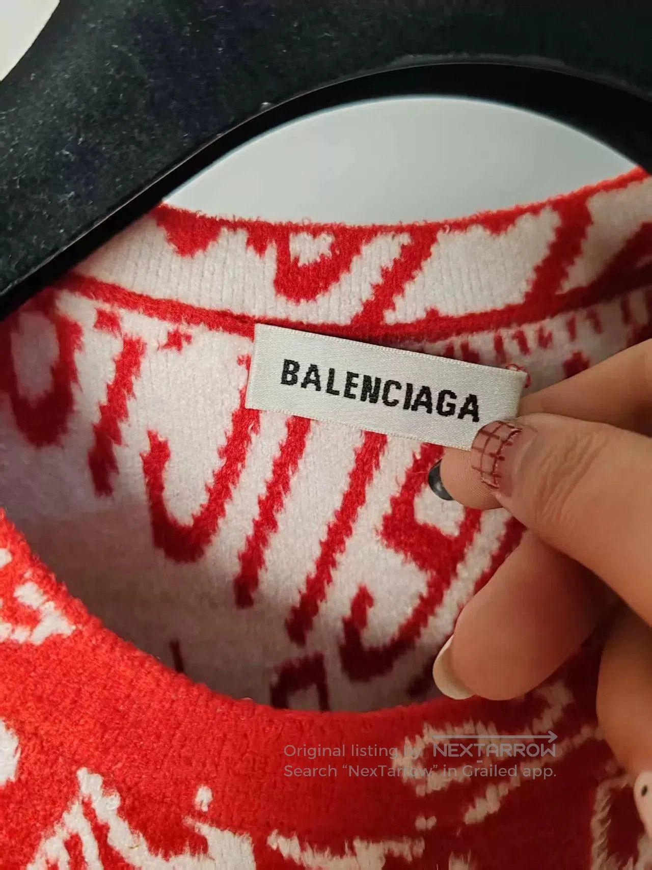 Balenciaga Balenciaga Allover Print Sweater. Size US M / EU 48-50 / 2 - 3 Thumbnail