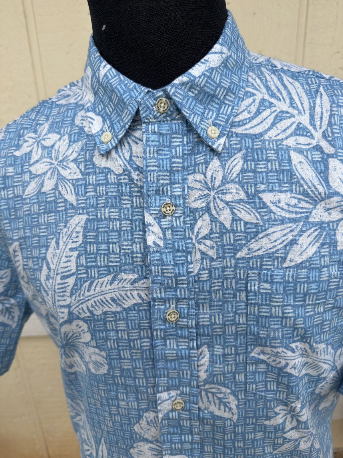 Reyn Spooner PreOwned Reyn Spooner Classic Blue/White Hawaiian Men's M Size US M / EU 48-50 / 2 - 3 Thumbnail