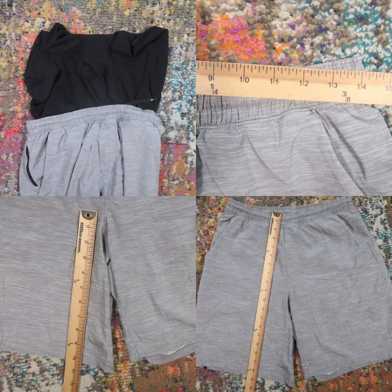 Lululemon Lululemon Pace Breaker Lined Shorts Mens M Gray Athletic Performance Pocketed Quick Dry Breathable Size US 31 - 8 Thumbnail