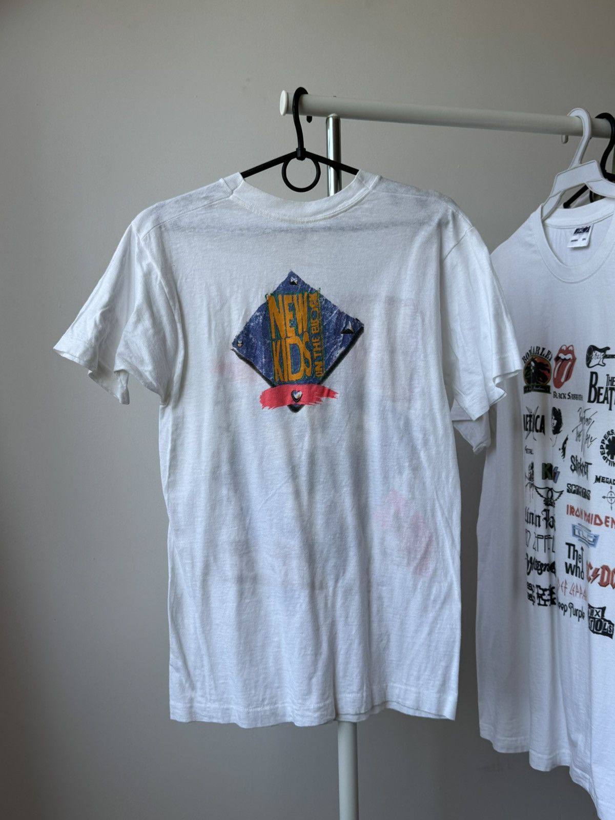 New Kids On The Block Vintage 1990 New Kids On The Block Big Logo Tee Shirt Size US S / EU 44-46 / 1 - 2 Thumbnail