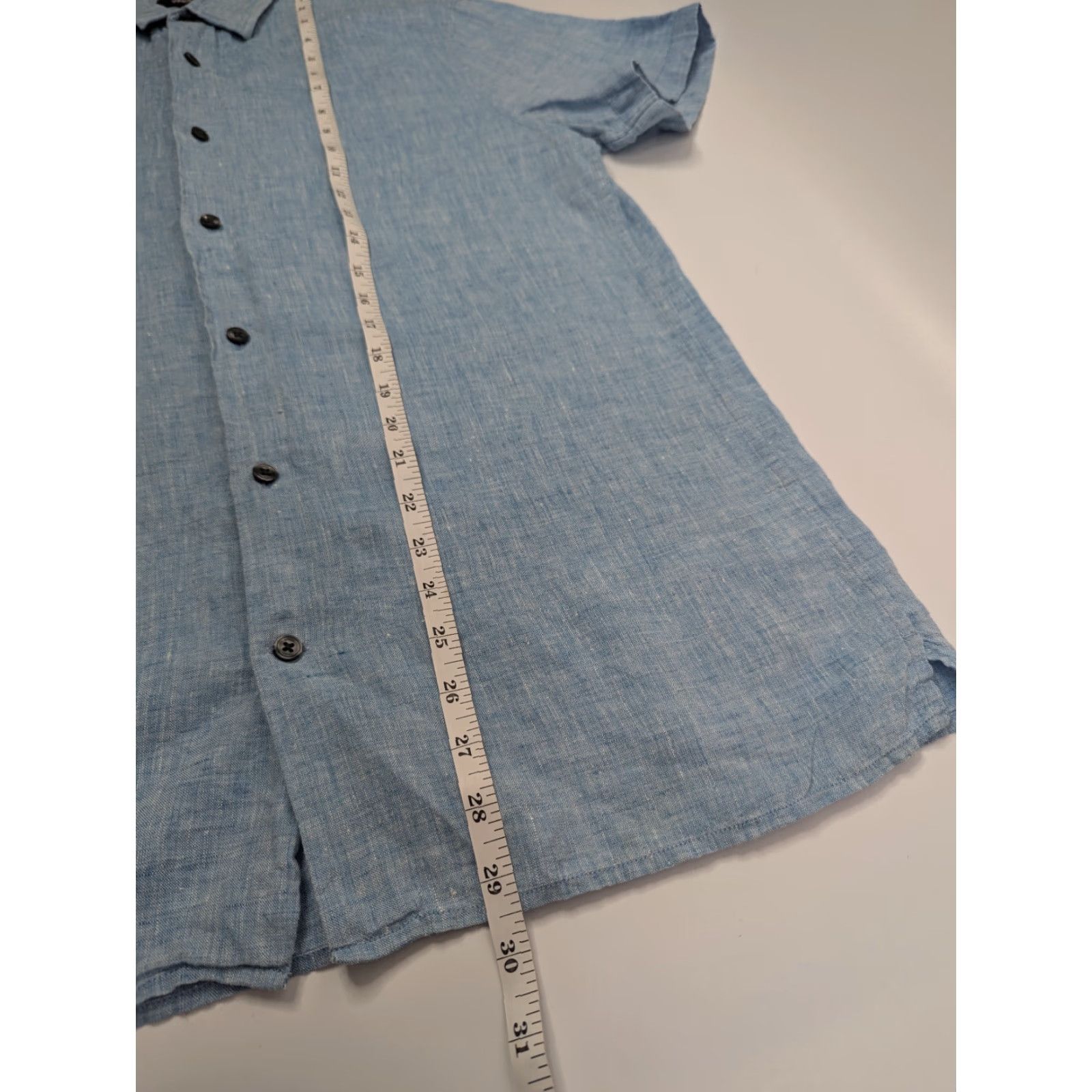Vince Vince Shirt Mens Size Medium Blue Linen Short Sleeve Button-Up Casual Workwear All Seasons Size US M / EU 48-50 / 2 - 4 Thumbnail
