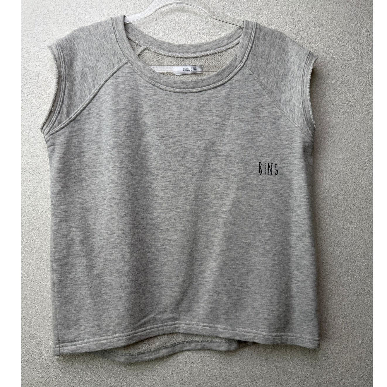 Anine Bing Anine Bing Gray Sleeveless Sweater Minimalist Logo Top SM Size S / US 4 / IT 40 - 3 Thumbnail