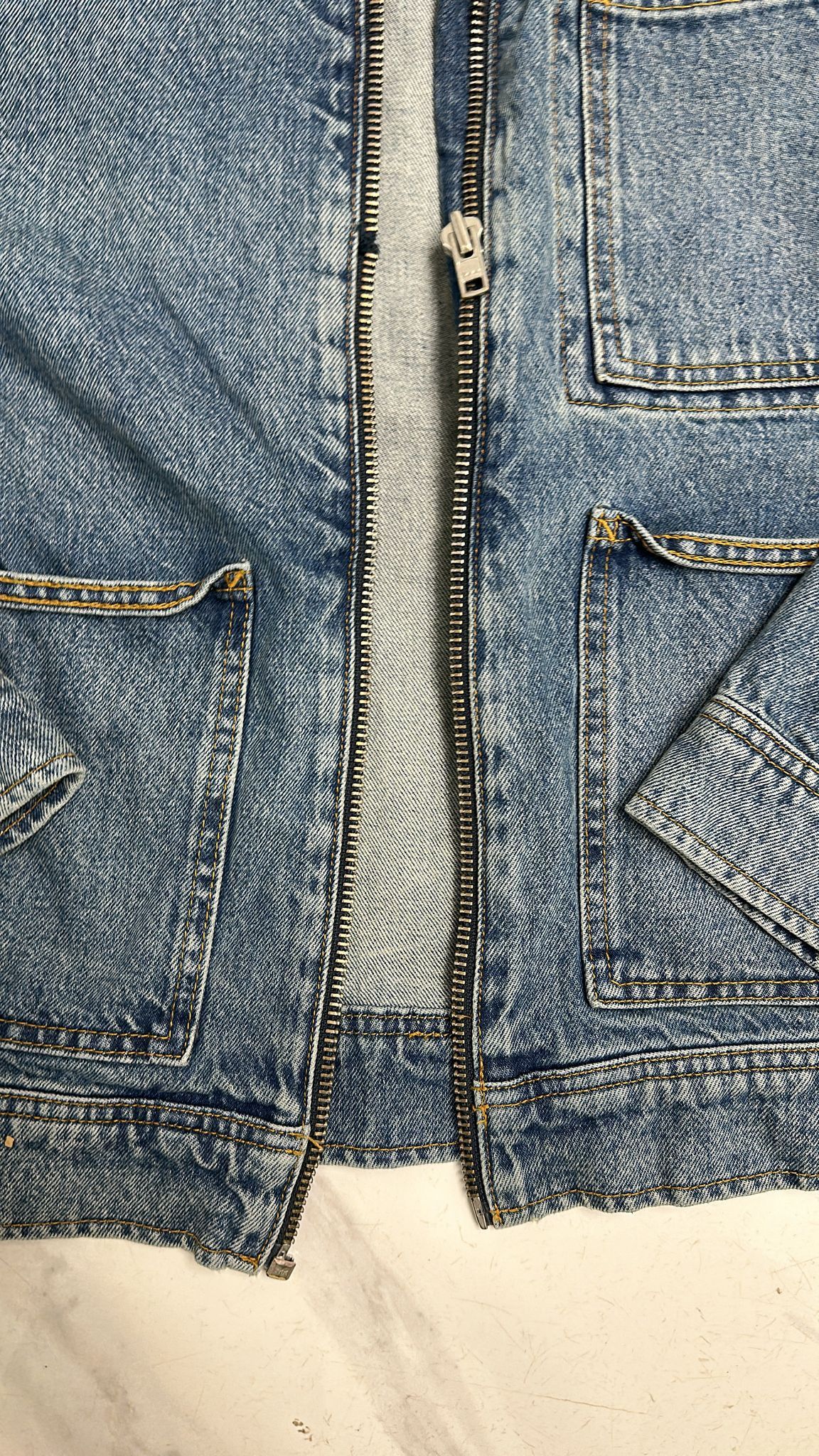 Stussy × Vintage Stussy FA23 Zip Work Jacket Denim Blue Size Large Size US L / EU 52-54 / 3 - 5 Thumbnail