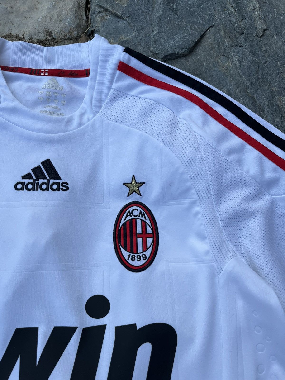 Adidas × Vintage Vintage Adidas AC Milan 2008-2009 soccer jersey y2k tee Size US S / EU 44-46 / 1 - 6 Thumbnail