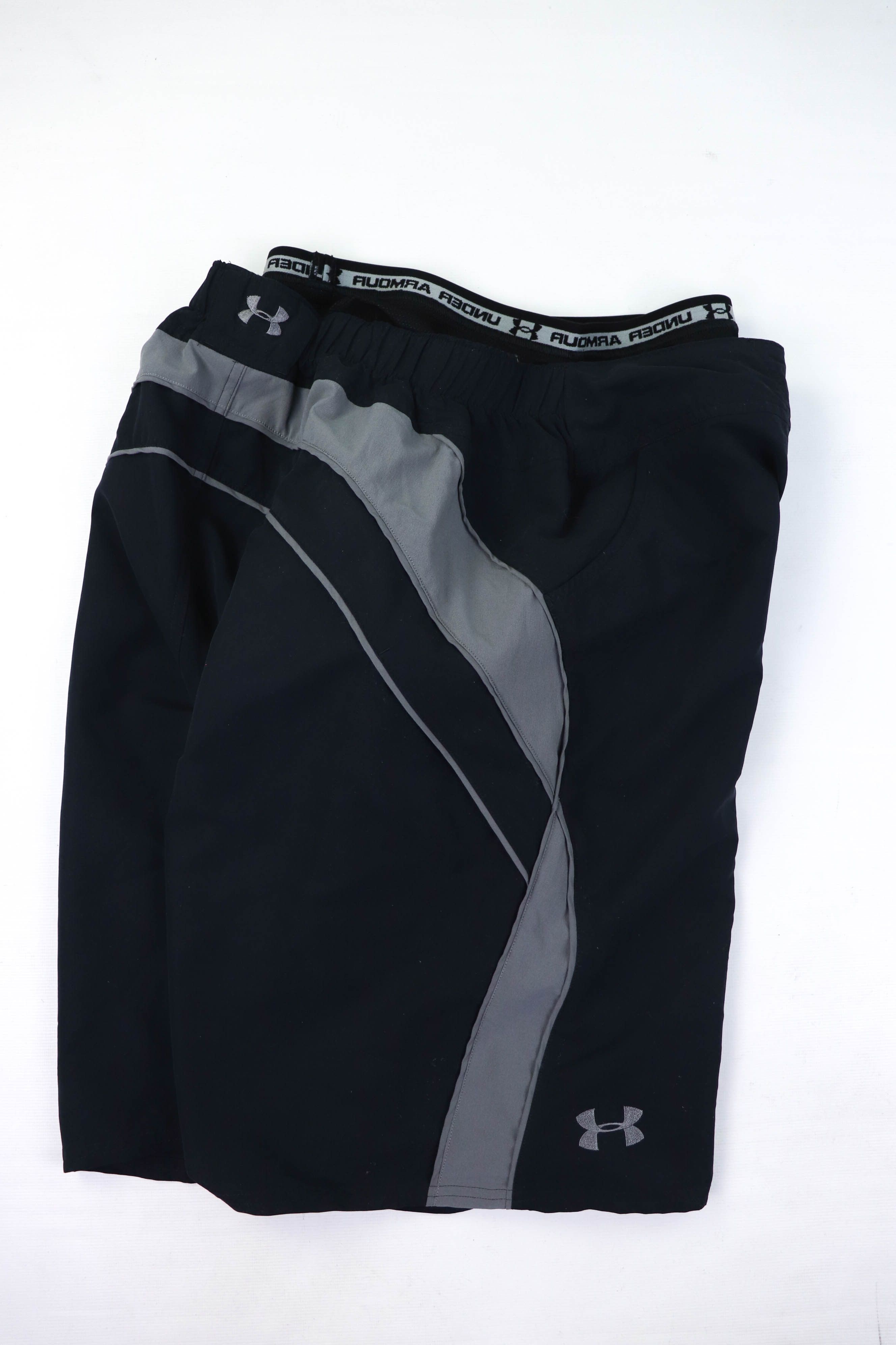 Under Armour 00s Vintage Under Armour 2in1 Transform Black Cycling Shorts Size US 34 / EU 50 - 6 Thumbnail