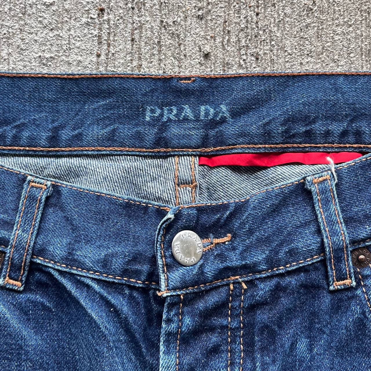 Prada × Vintage Prada Classic Fit Denim Jeans Size US 33 - 4 Thumbnail