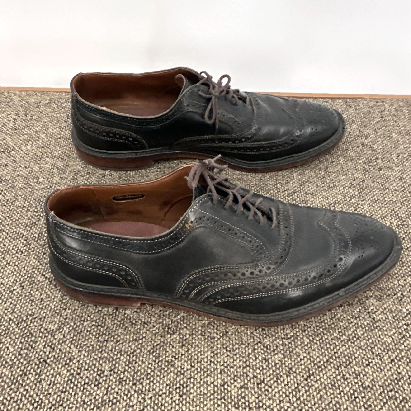 Allen Edmonds Allen Edmonds McTavish Shoes Mens Size 12 D Black Leather Cap Toe Dress Oxford Size ONE SIZE - 3 Thumbnail