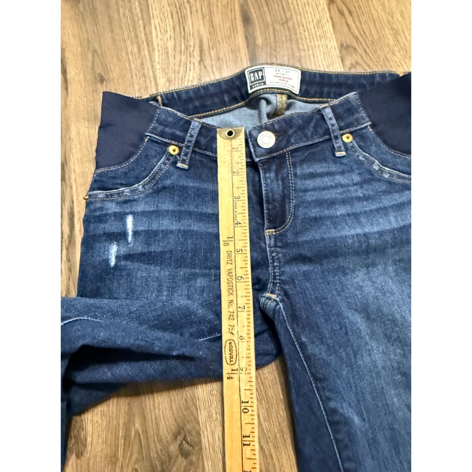 Gap GAP Denim Jeans Women's Size 2R Blue Maternity True Skinny Ankle Size 26" / US 2 / IT 38 - 6 Thumbnail