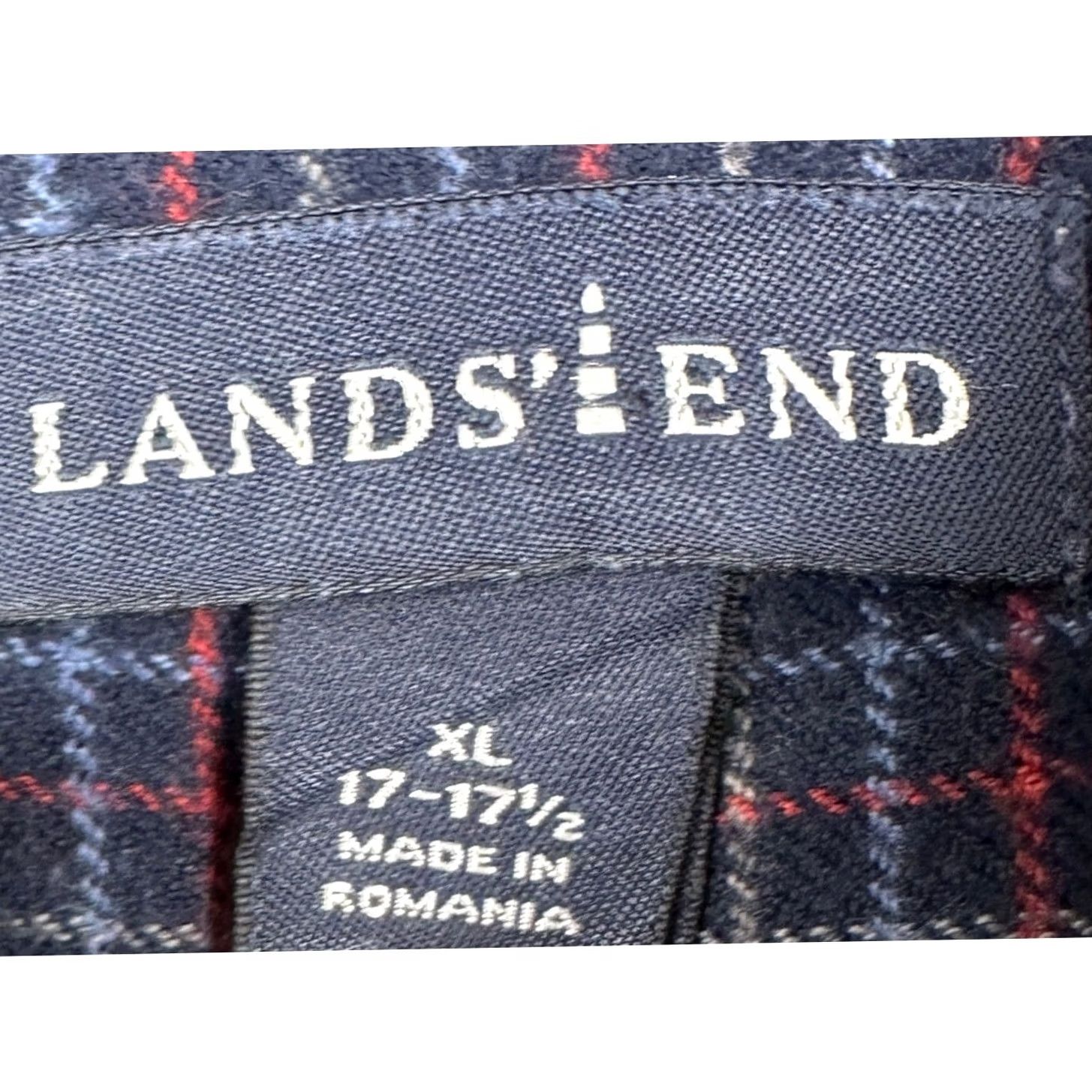 Lands' End VINTAGE Lands' End Shirt Flannel Mens XL Blue Plaid Long Sleeve Pocket Shirt Size US XL / EU 56 / 4 - 4 Thumbnail