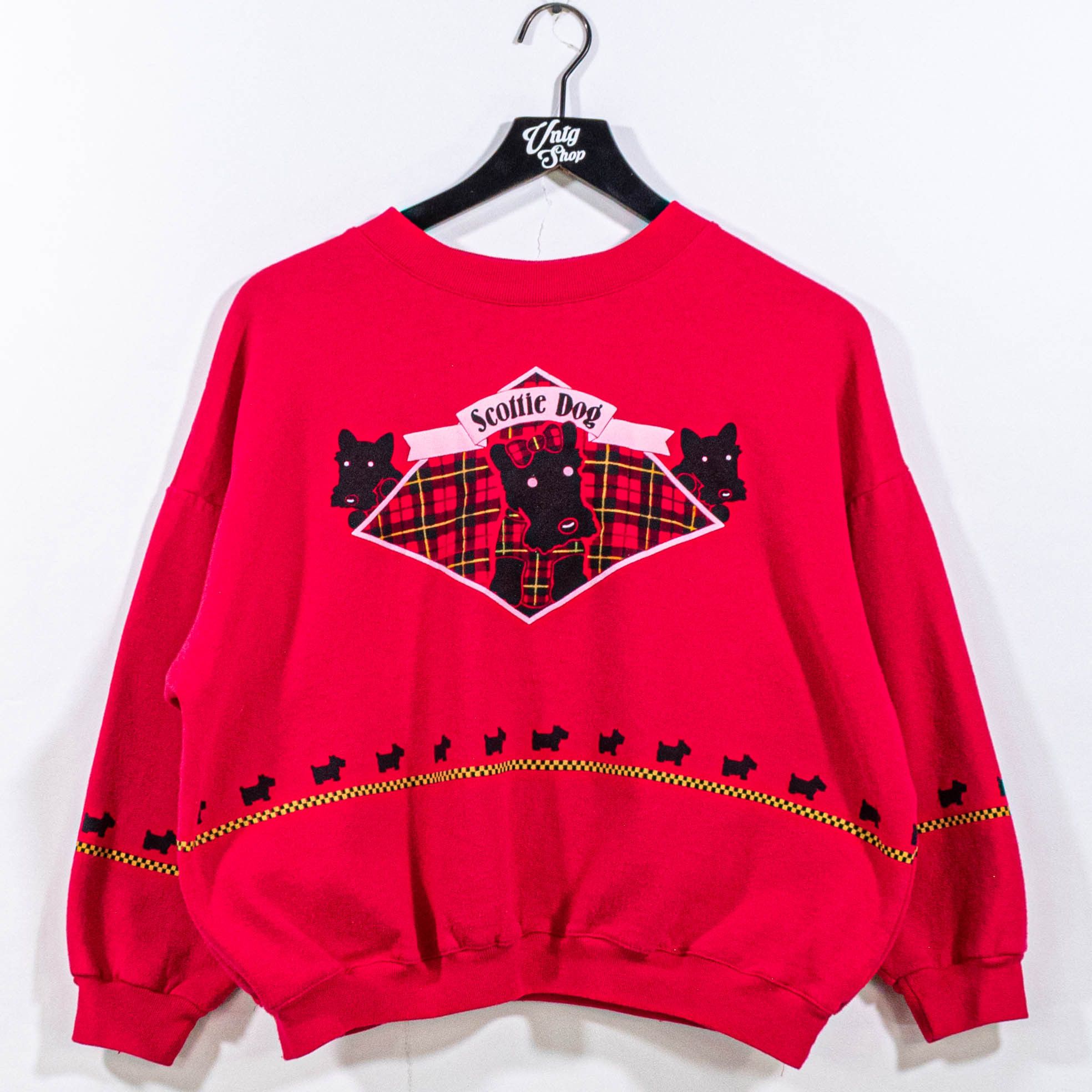 Vintage Scottish Terrier Scottie Dog AOP Sweatshirt VTG 90s Animal Size US S / EU 44-46 / 1 - 1 Thumbnail