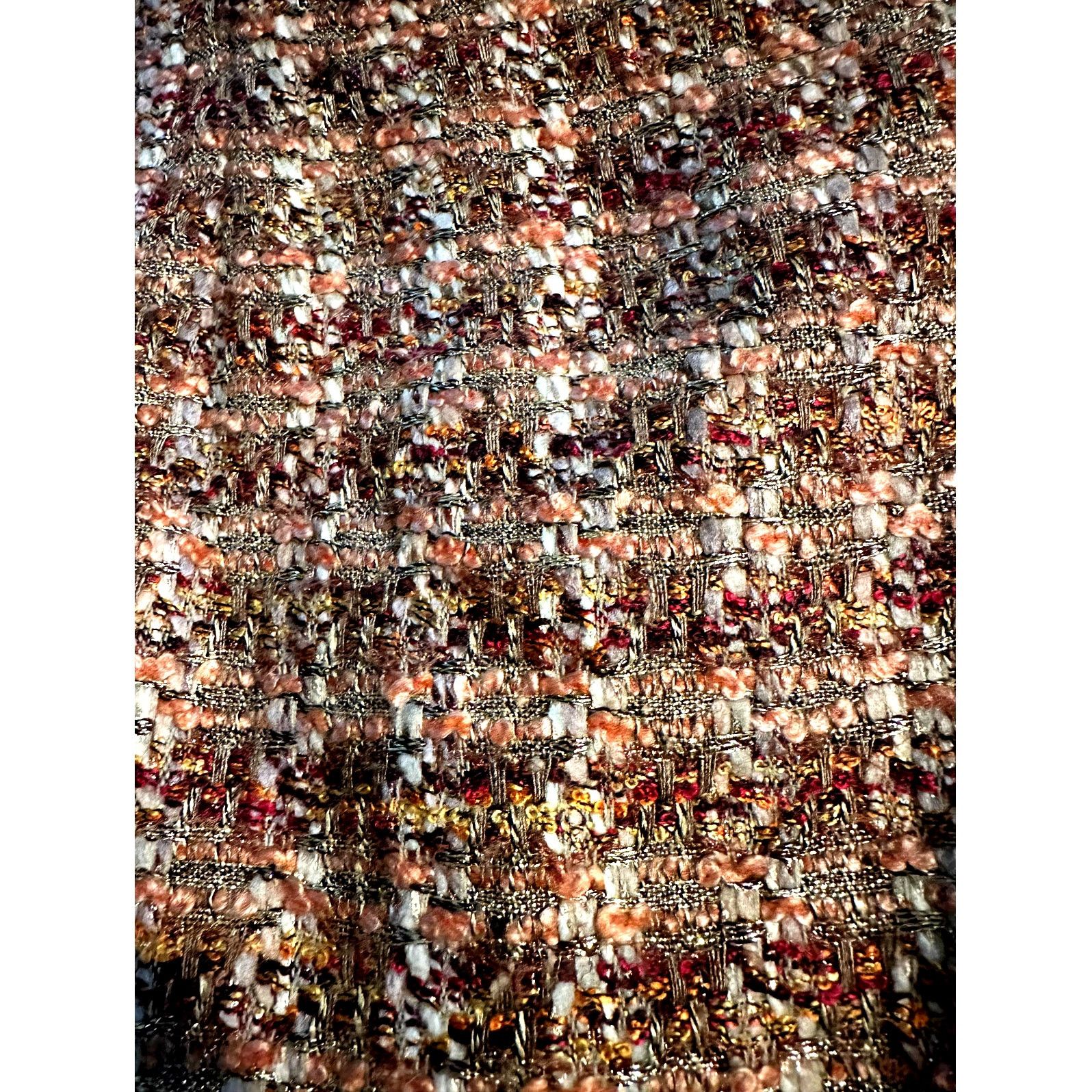 Lafayette 148 NEW LAFAYETTE 148 NUBBY TWEED SKIRT GOLD FLECKS 10 Size 32" / US 10 / IT 46 - 2 Thumbnail