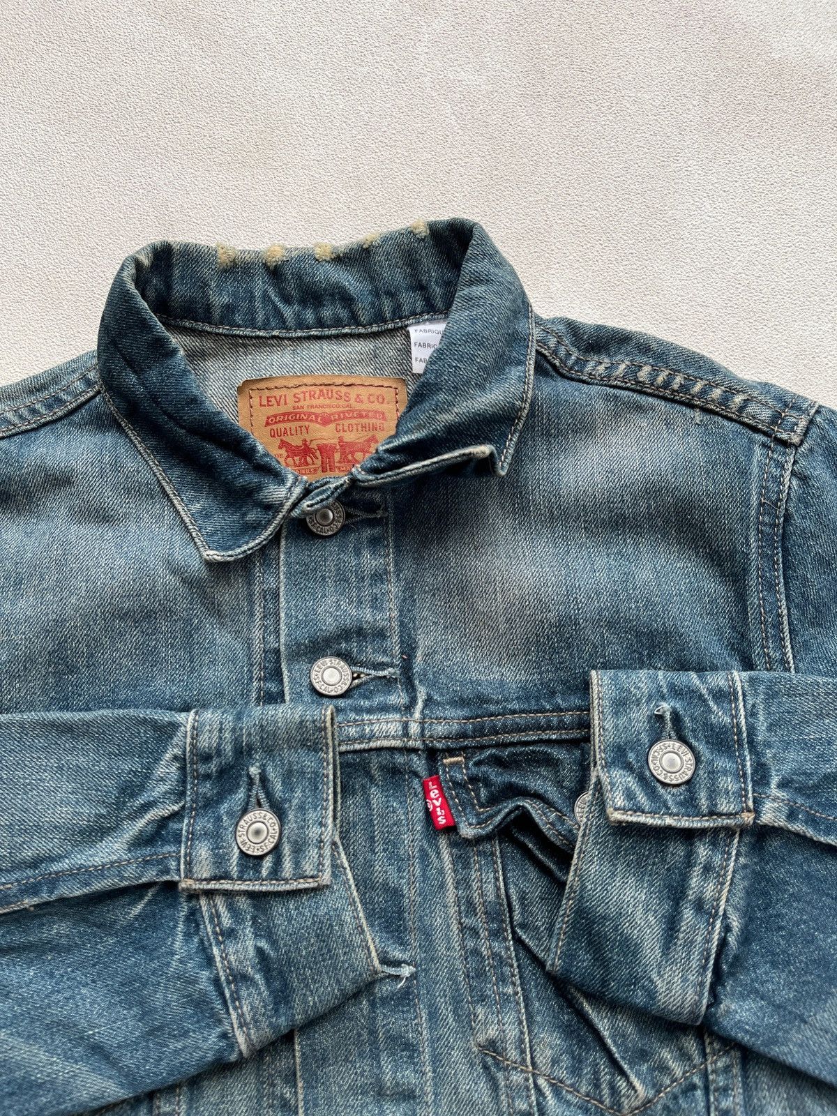 Levi's 00's Levis Trucker Blue Wash Size US L / EU 52-54 / 3 - 2 Thumbnail