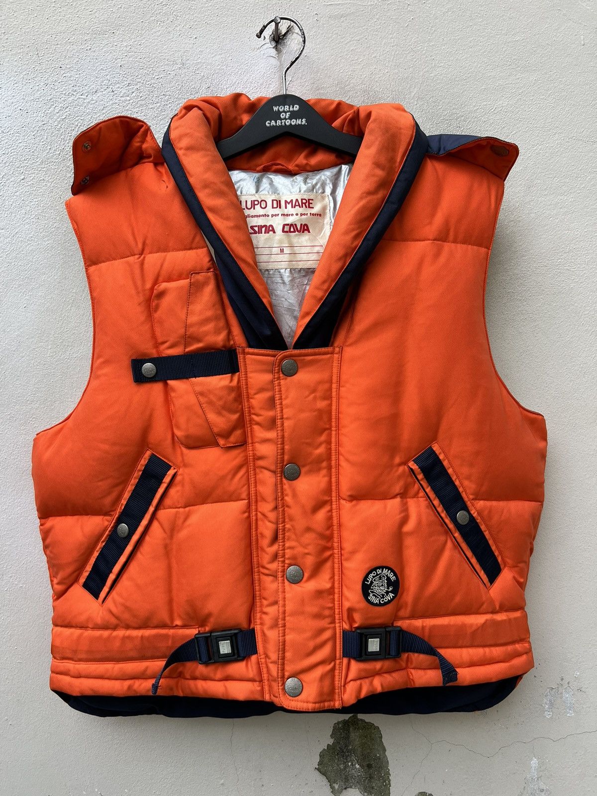 Vintage Vintage Lupo De Mare Sina Cova Orange Down Puffer Vest Size US M / EU 48-50 / 2 - 5 Thumbnail