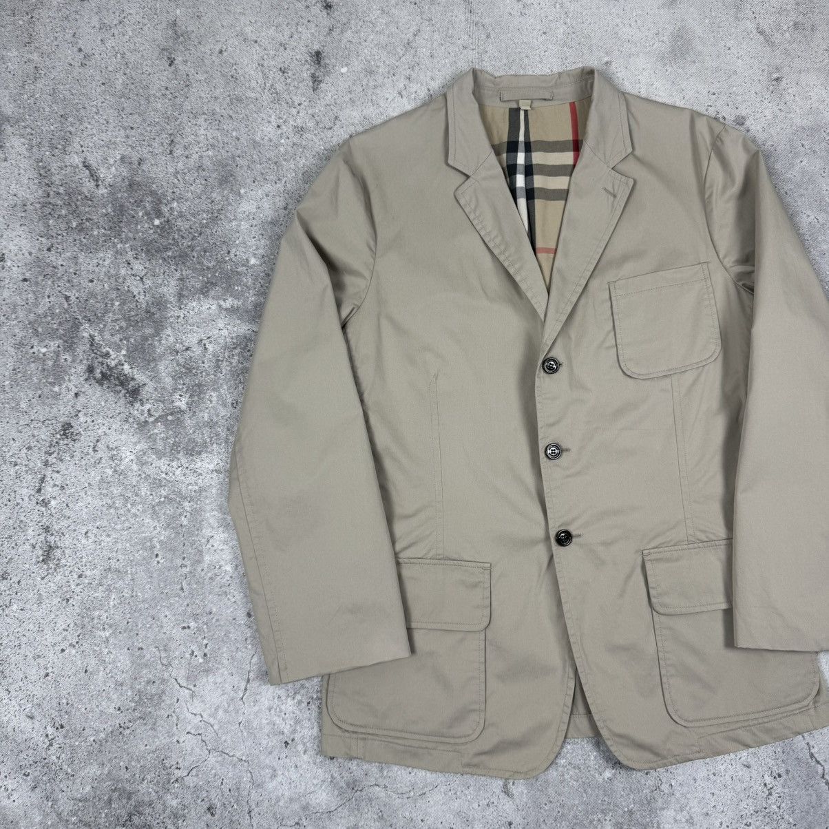 Burberry Burberry Beige Nova Check Blazer Jacket Size 54R - 4 Thumbnail