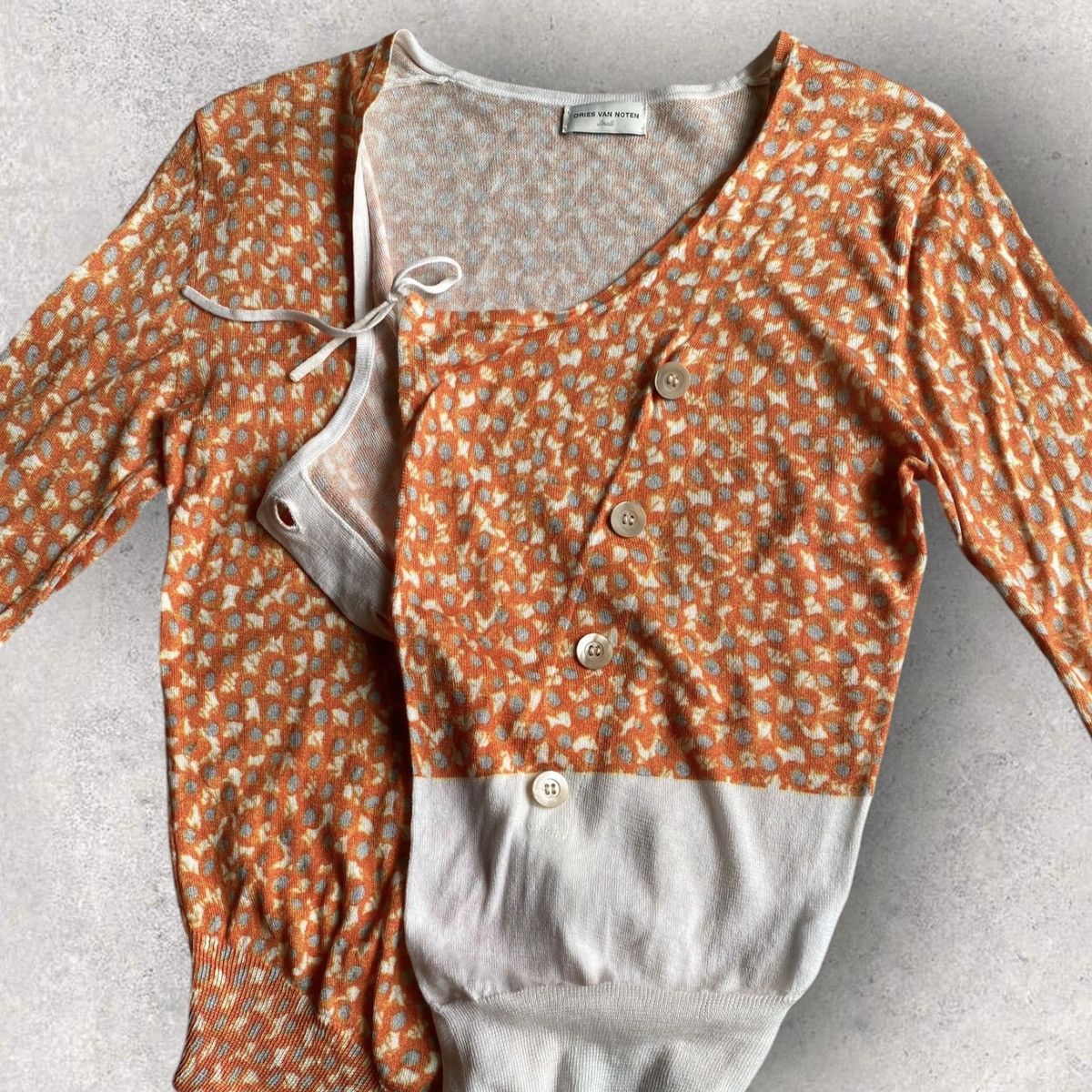 Dries Van Noten Asymmetric Print Cardigan Size S / US 4 / IT 40 - 6 Thumbnail