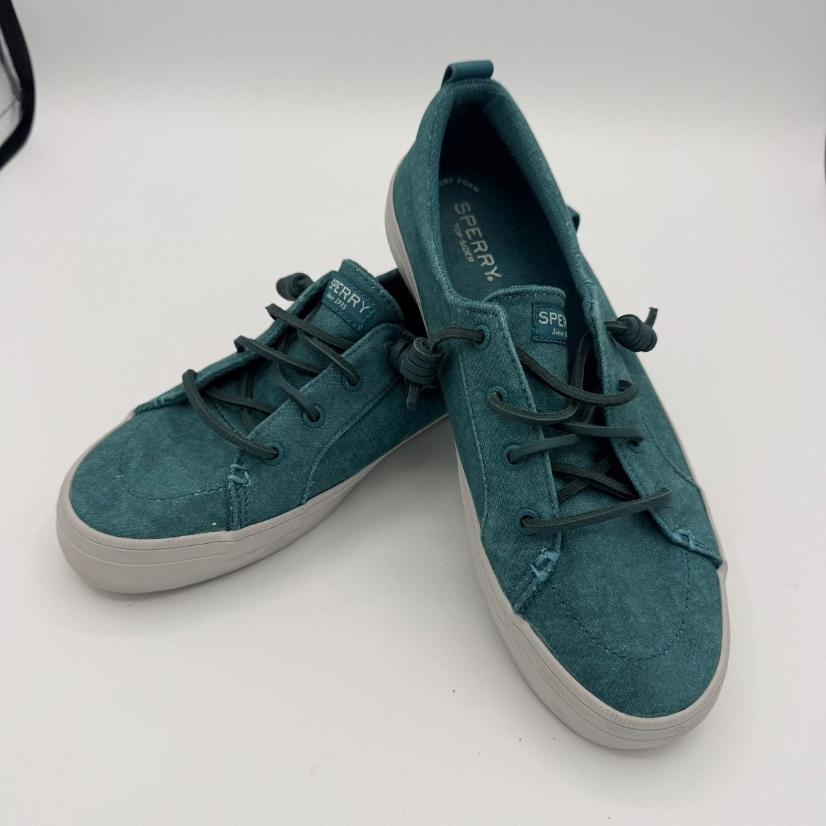 Sperry Sperry Top-Sider Women’s 9.5 Teal Canvas Sneakers Boat Shoes Size US 9.5 / EU 42-43 - 1 Thumbnail