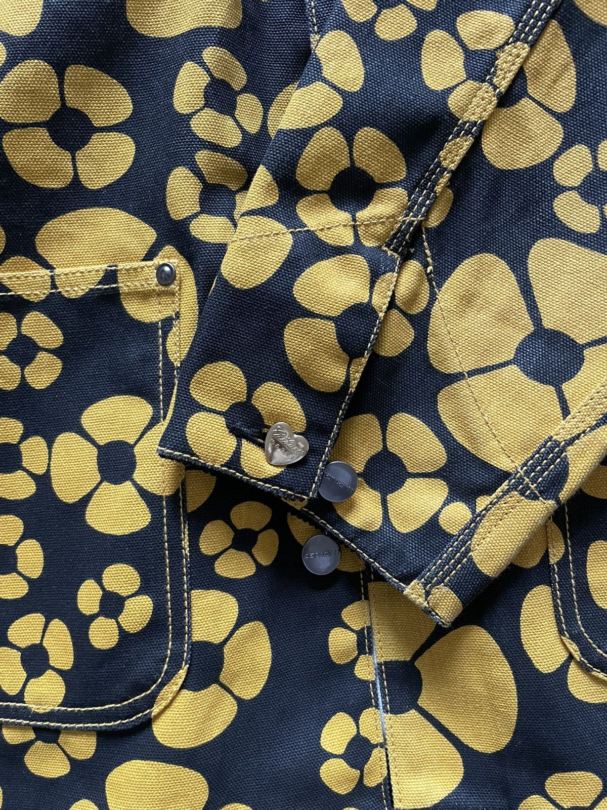 Marni MARNI X CARHARTT WIP FLORAL YELLOW CHORE WORK JACKET Size US M / EU 48-50 / 2 - 6 Thumbnail