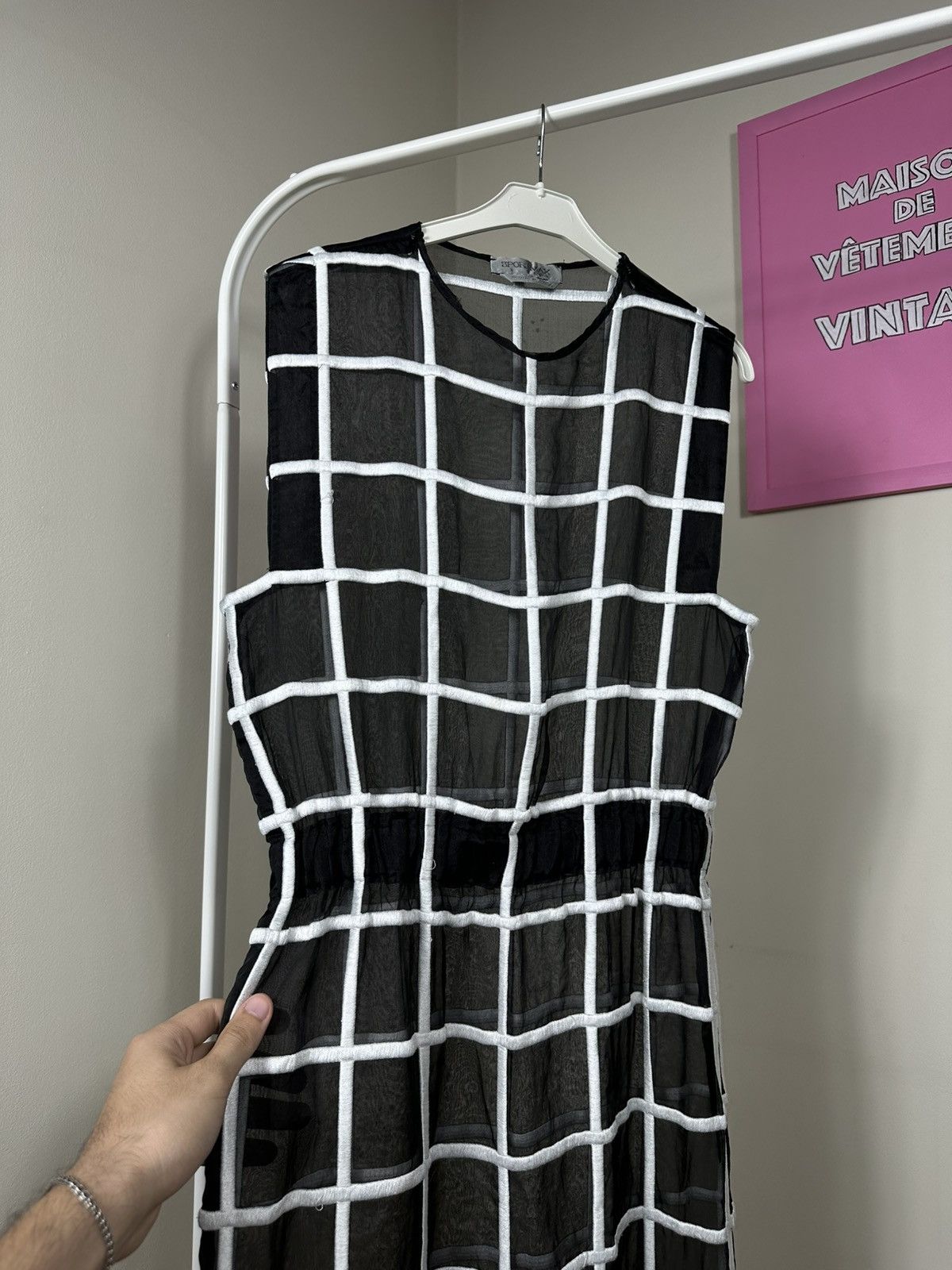 Sportmax Rare Sportmax Defile Runaway 2013 Silk Mid Dress Check Size S / US 4 / IT 40 - 13 Thumbnail