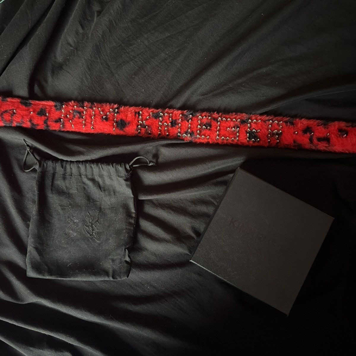 Kim Krueger × Playboi Carti Kim Krueger Studded Leopard Fur Belt