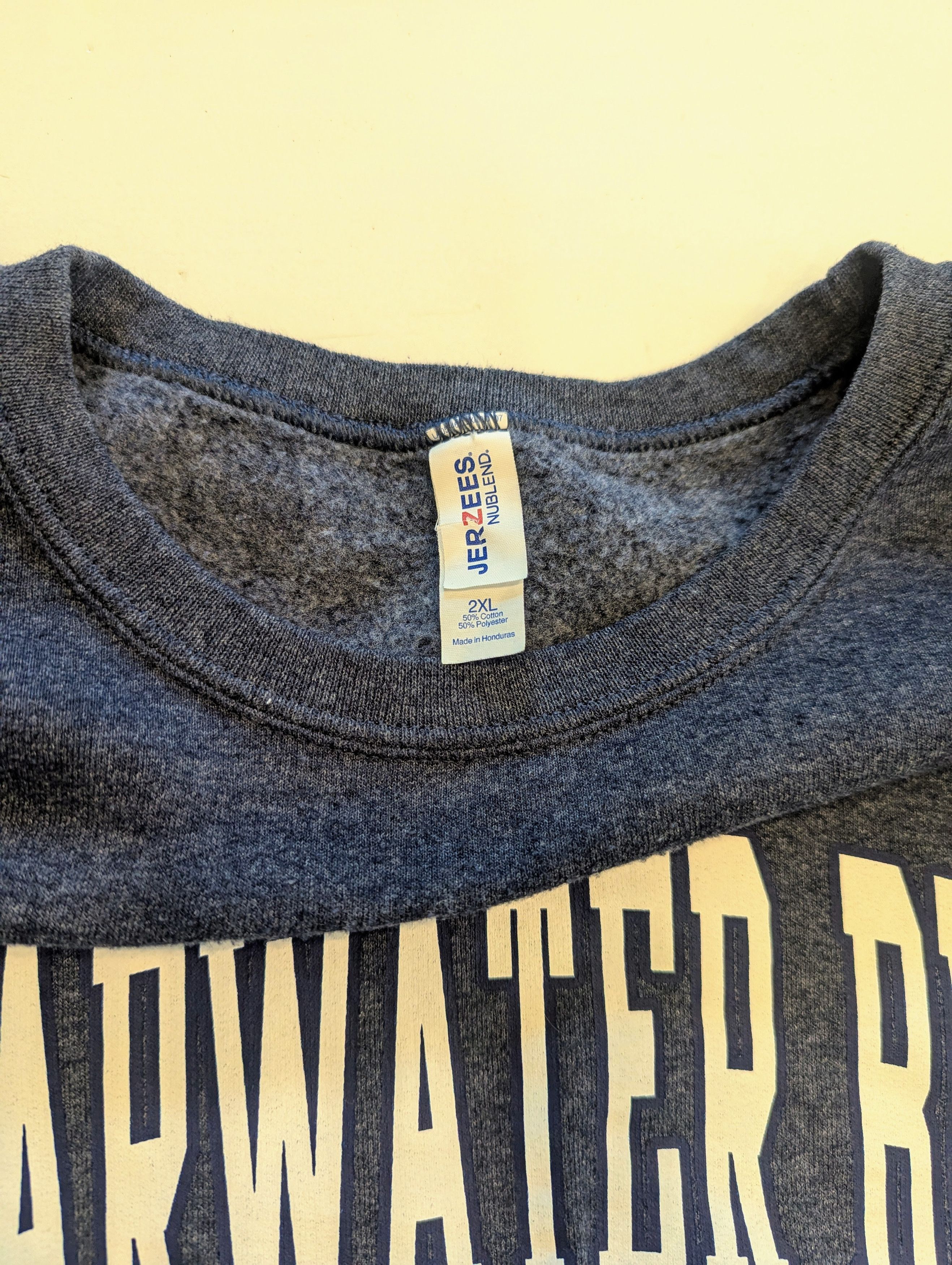 Jerzees Vintage 2001 Clearwater Beach Navy Crewneck Sweatshirt 2XL Size US XXL / EU 58 / 5 - 4 Thumbnail
