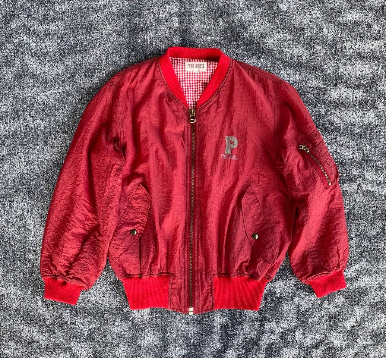 Pink House VINTAGE 90s PINK HOUSE WRINKLED NYLON BOMBER JACKET SMALL P Size US M / EU 48-50 / 2 - 9 Thumbnail