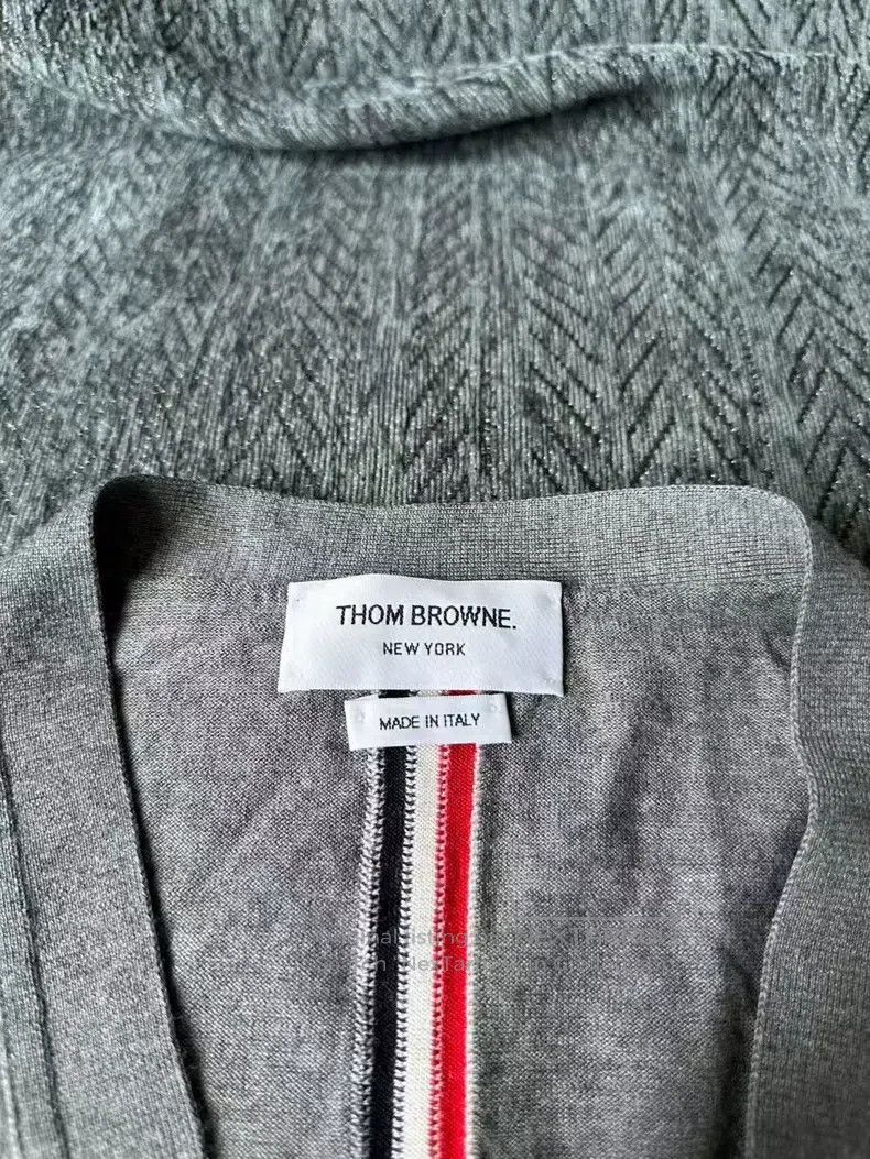Thom Browne Thom Browne A striped wool sweater on the back Size US XL / EU 56 / 4 - 4 Thumbnail