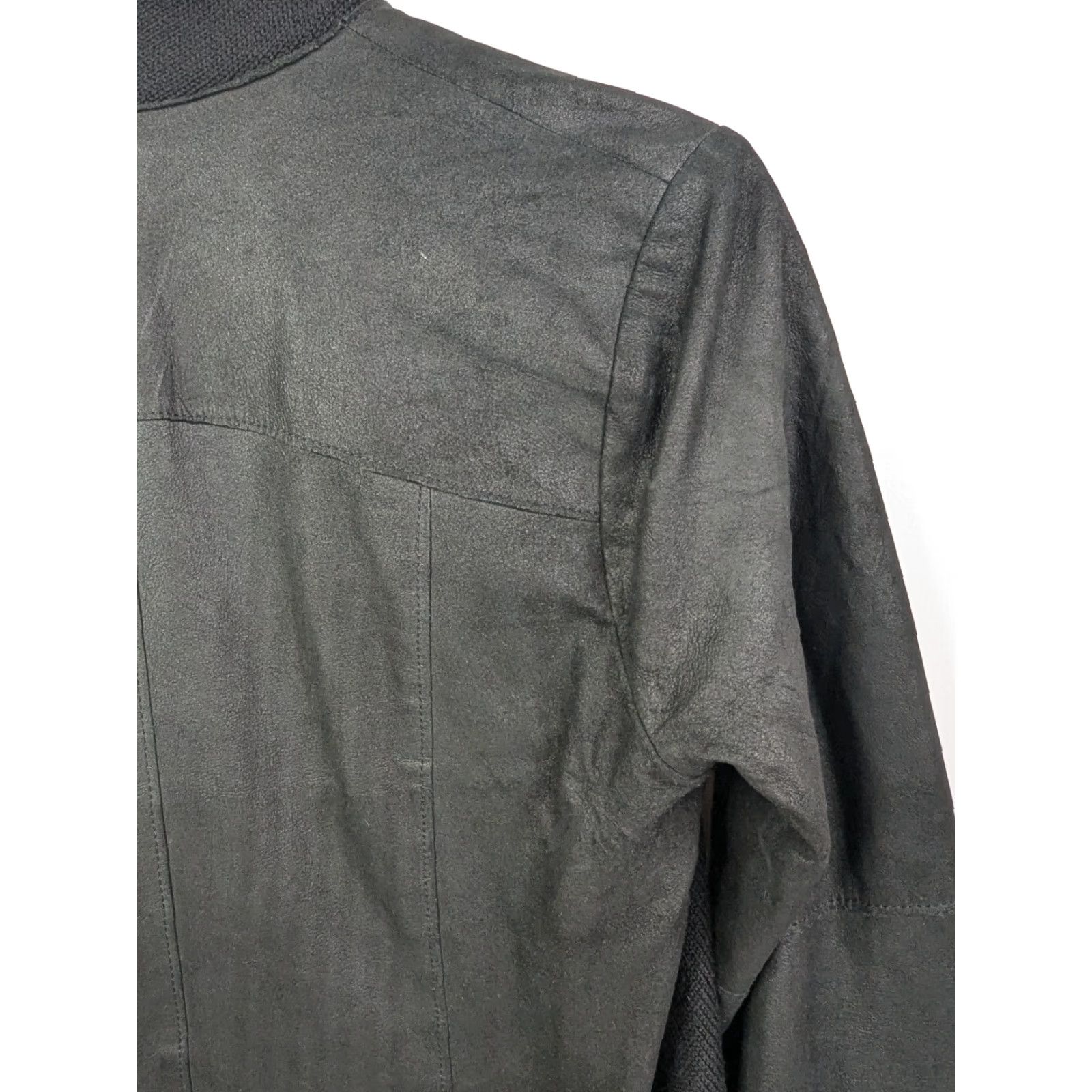 Vince Vince Wrap Suede Wool Drape Jacket Open Front Cardigan Black Womens Size Medium Size M / US 6-8 / IT 42-44 - 7 Thumbnail