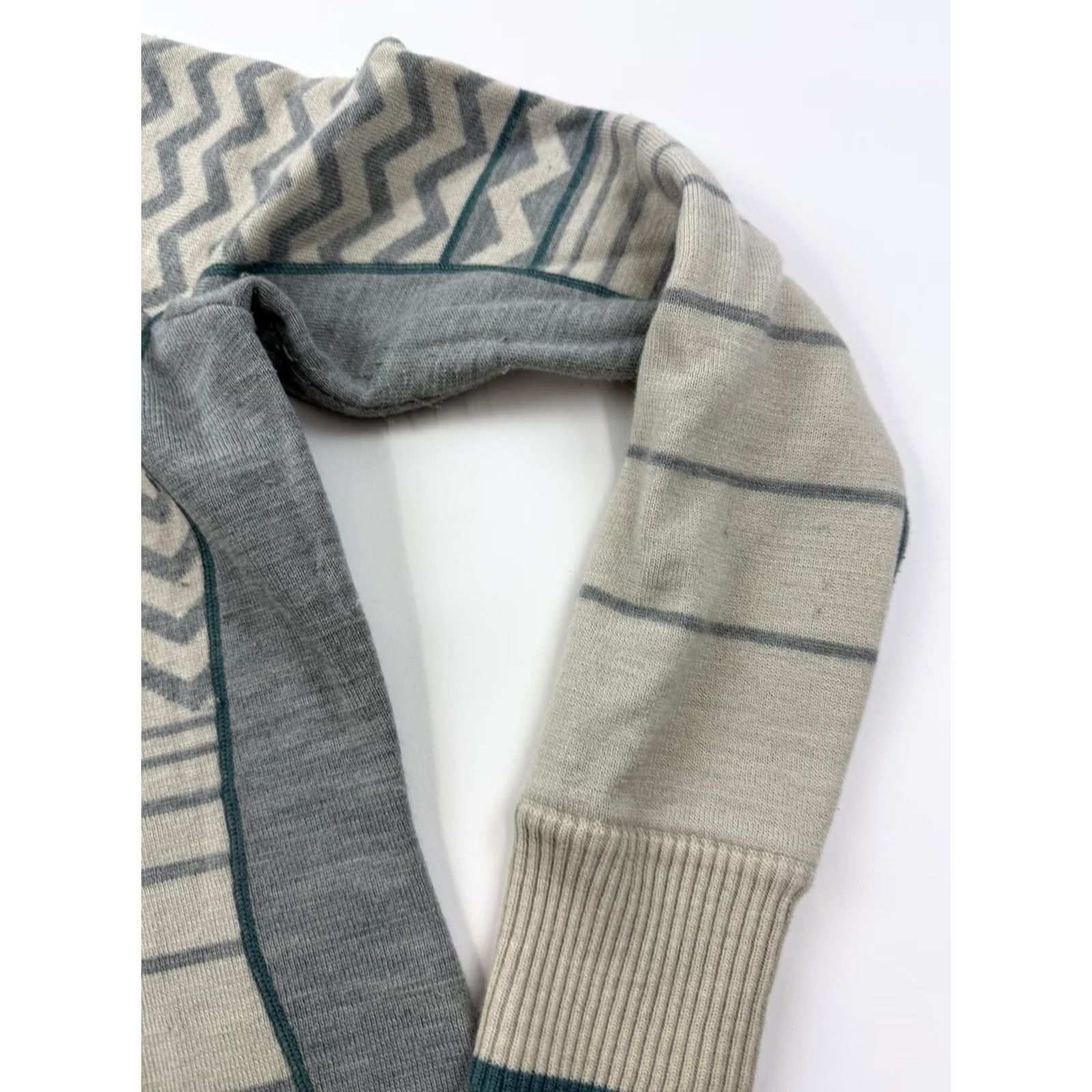 Smartwool SmartWool Sweater Womens M Beige Tunic Cowl Neck Chevron Knit Pullover Size M / US 6-8 / IT 42-44 - 4 Thumbnail