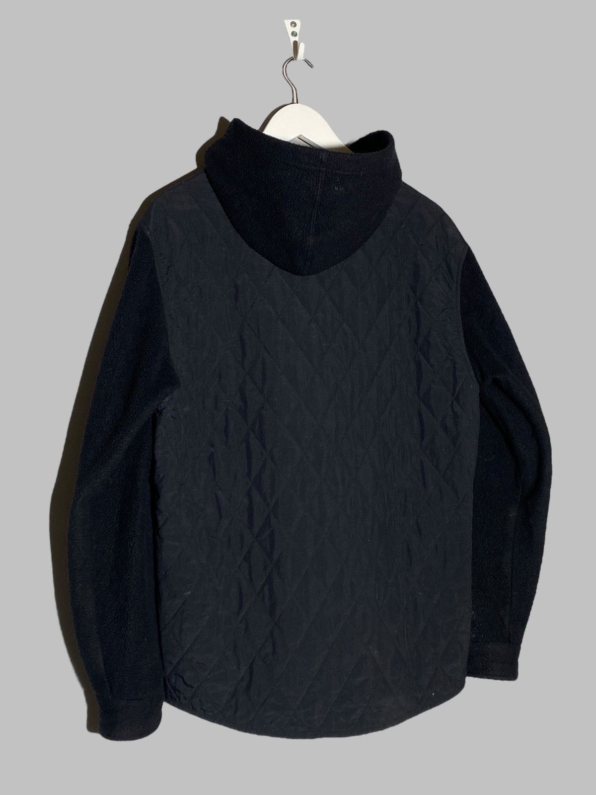 Supreme Supreme Hooded Fleece Nylon Shirt Jacket Black Size US M / EU 48-50 / 2 - 3 Thumbnail