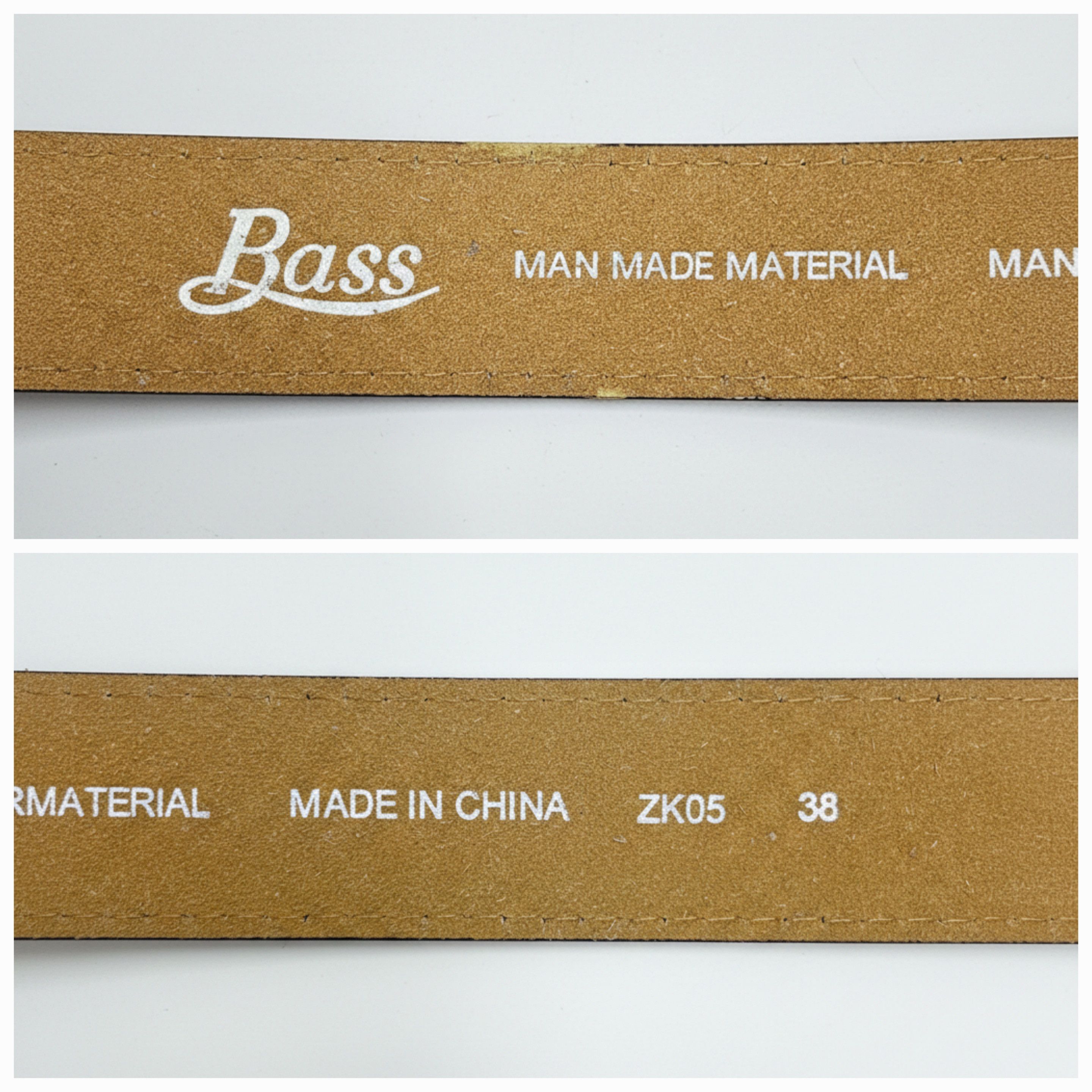 Bass Bass 37-41" Belt Dark Brown Vegan Leather Silver Buckle Size 38 - 9 Thumbnail
