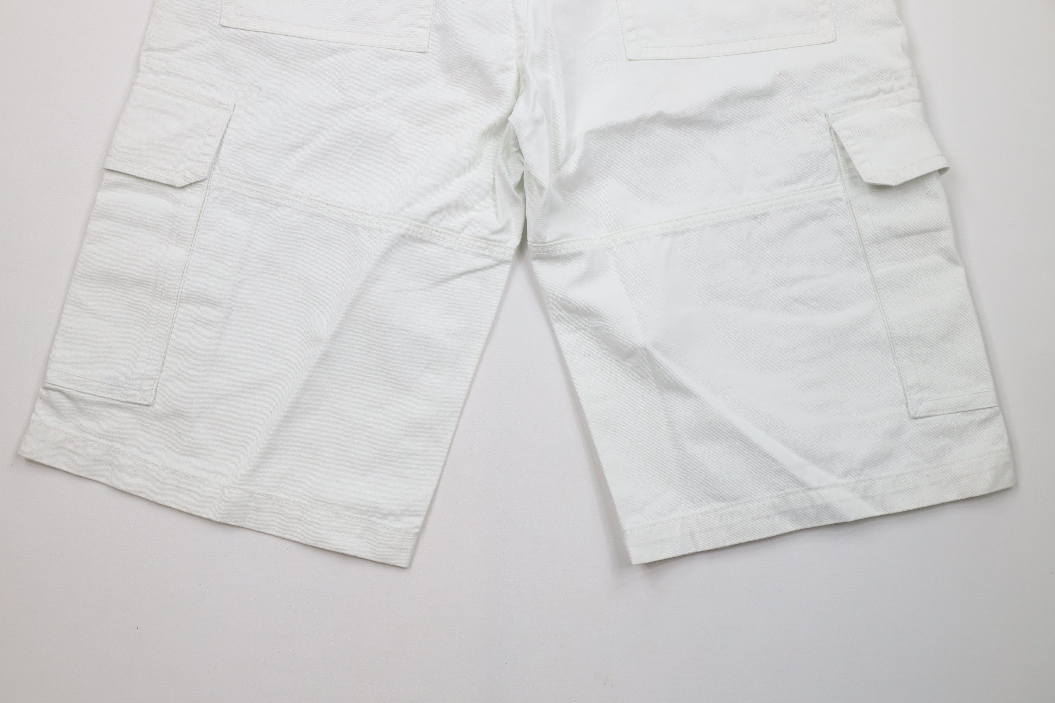 Marithe + Francois Girbaud × Vintage Vintage 90s Marithe Francois Girbaud Bike Cargo Shorts White Size US 38 / EU 54 - 12 Thumbnail