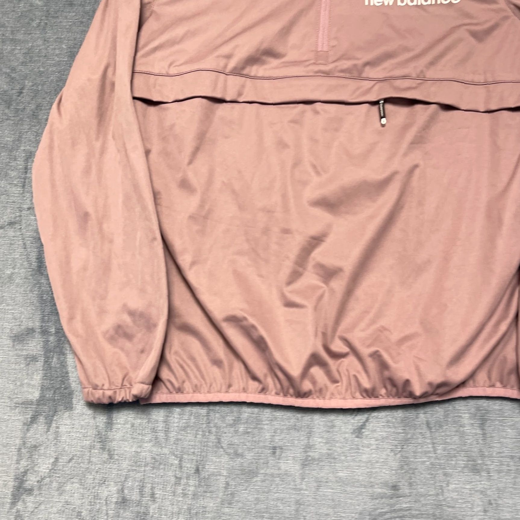 Nike New Balance Windbreaker Jacket Womens 2XL Pink Performance Hooded Quarter Zip Size XXL / US 16-18 / IT 52-54 - 3 Thumbnail