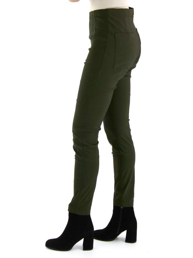 Rundholz Rundholz Avantgarde Olive Elastic Pants Green Leggings S Size 27" / US 4 / IT 40 - 4 Thumbnail