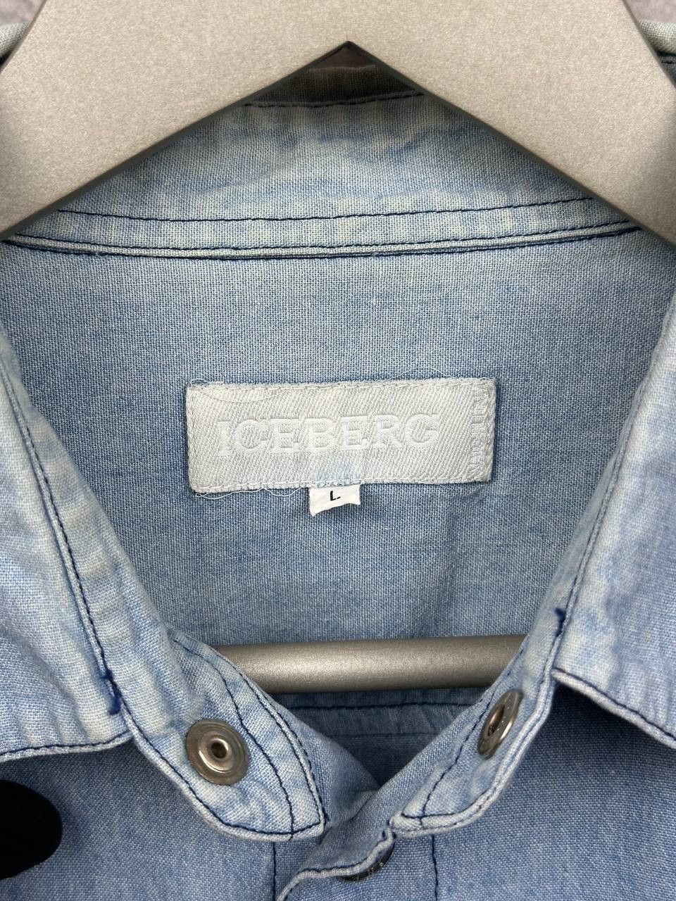 Iceberg ICEBERG Elvis Presley Denim Shirt Rare Vintage Italy Jeans Size US L / EU 52-54 / 3 - 18 Thumbnail