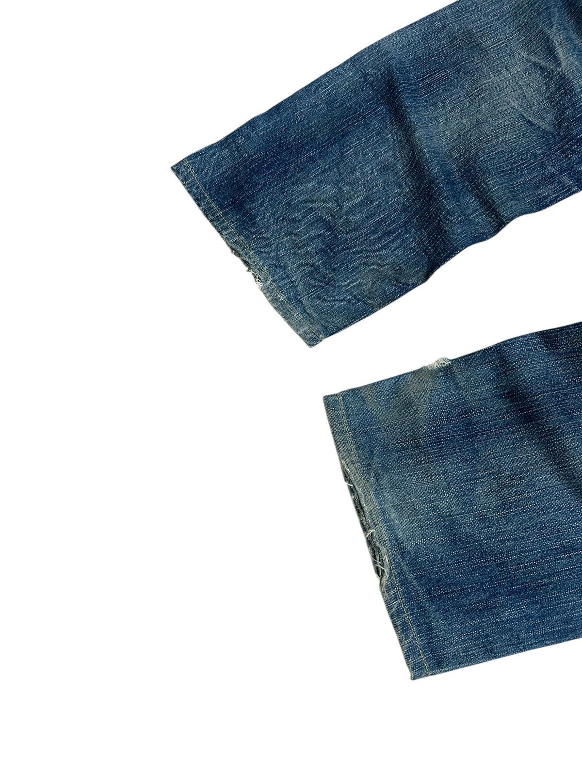 Edwin × Japanese Brand Edwin 503 Blue Trip Mud Washed Baggy Distressed Denim Size US 35 - 13 Thumbnail