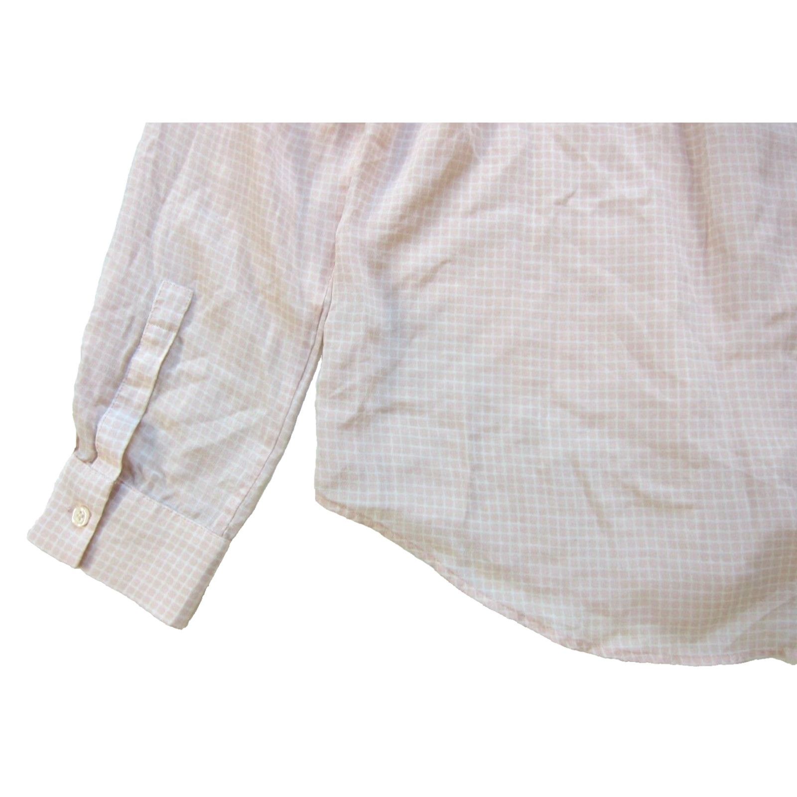 Ann Taylor Ann Taylor 100% Silk Pink White Plaid Collared Button Up Long Sleeve Blouse Med Shirt Women Size M / US 6-8 / IT 42-44 - 7 Thumbnail