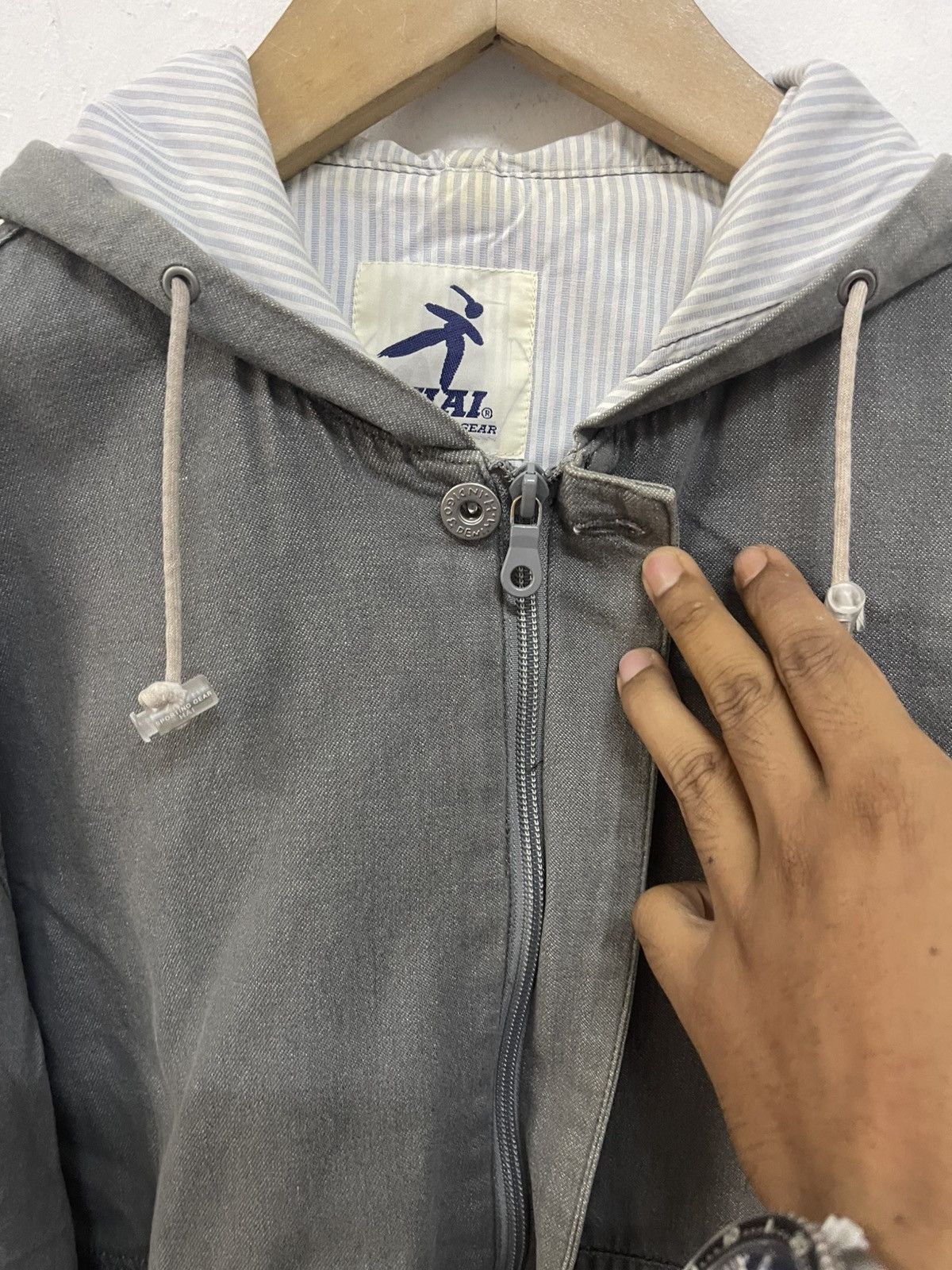 Hai Sporting Gear × Issey Miyake × Japanese Brand Hai Sporting Gear Cotton Denim Jacket Size US M / EU 48-50 / 2 - 3 Thumbnail