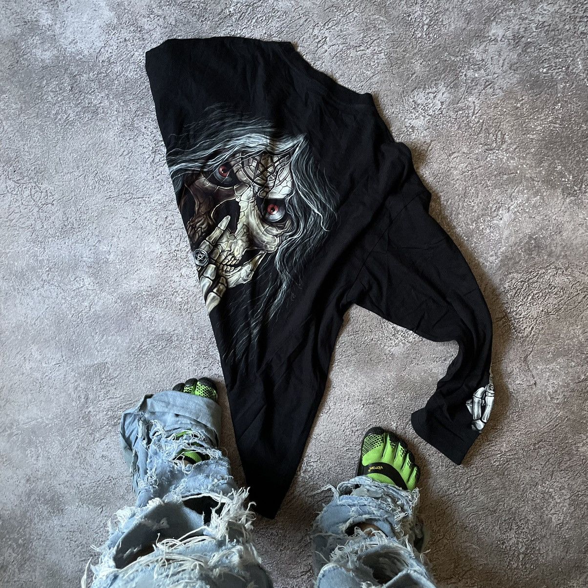 Band Tees Vintage Y2K FUCK MIDDLE FINGER FACE Horror SKELETON 90S Size US M / EU 48-50 / 2 - 6 Thumbnail
