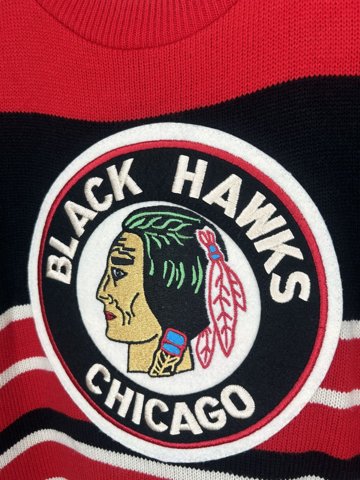 Ccm Vintage CCM Chicago Blackhawks Heritage Knit Jersey Size US L / EU 52-54 / 3 - 5 Thumbnail