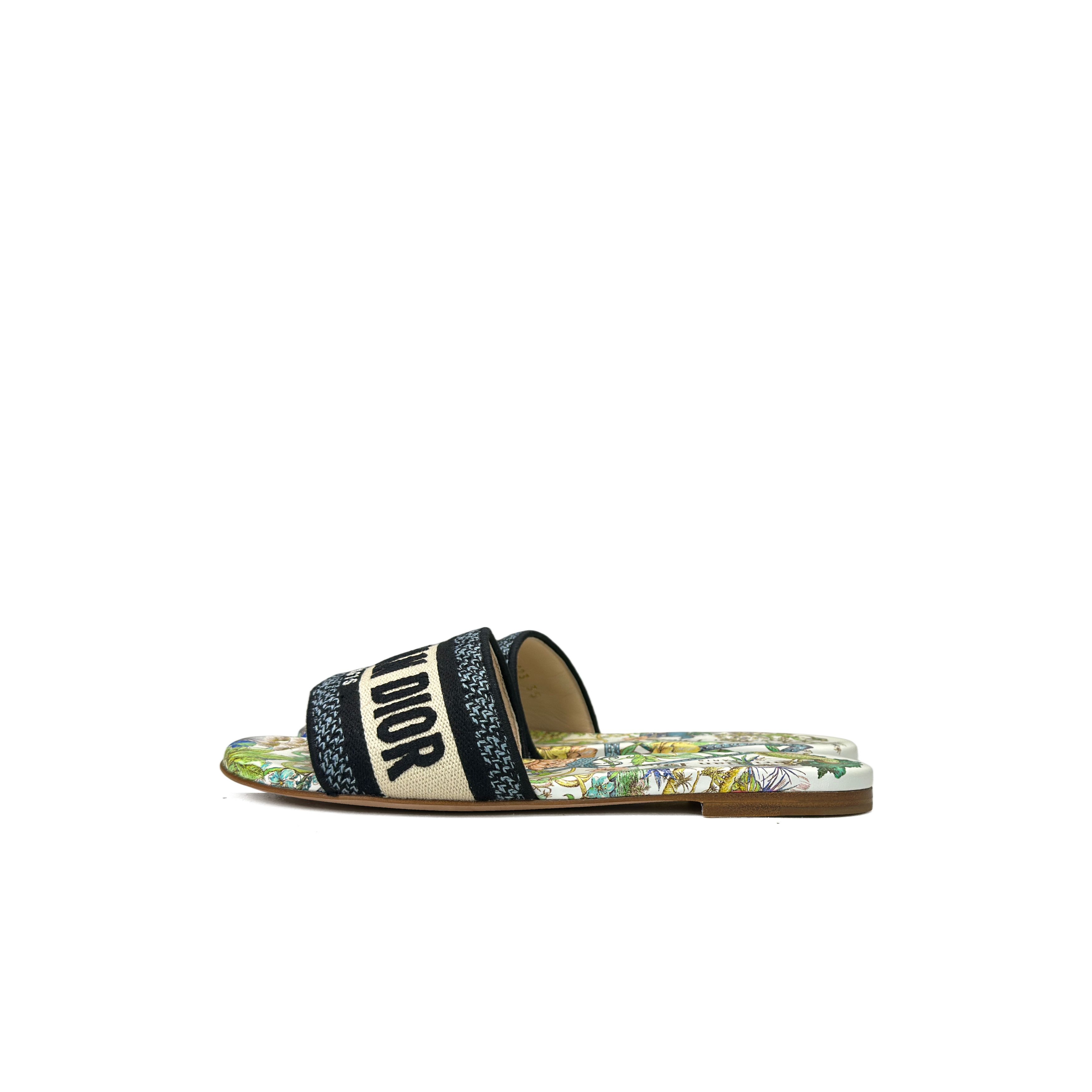 Dior Dior Dway Embroidered Slide Sandals Size 35 Size US 5 / IT 35 - 1 Thumbnail