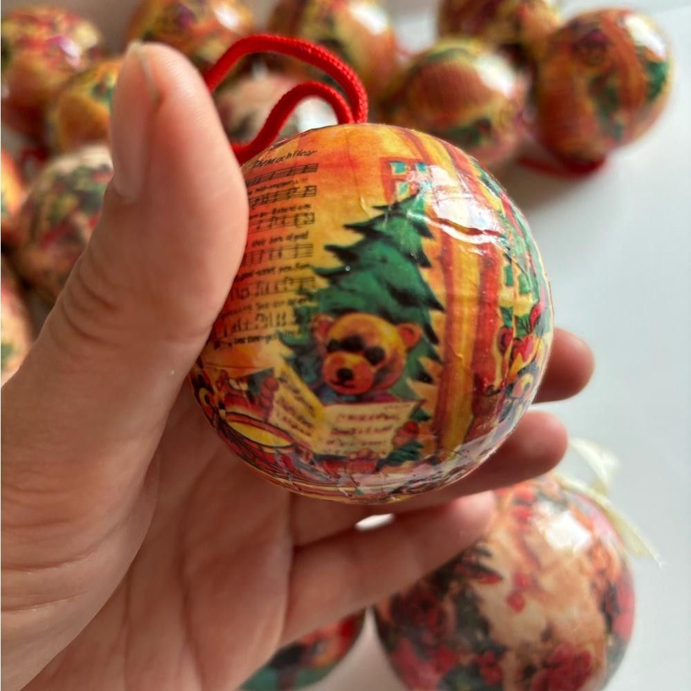 Designer Vintage Paper Mache Christmas Ornaments Size ONE SIZE - 6 Thumbnail