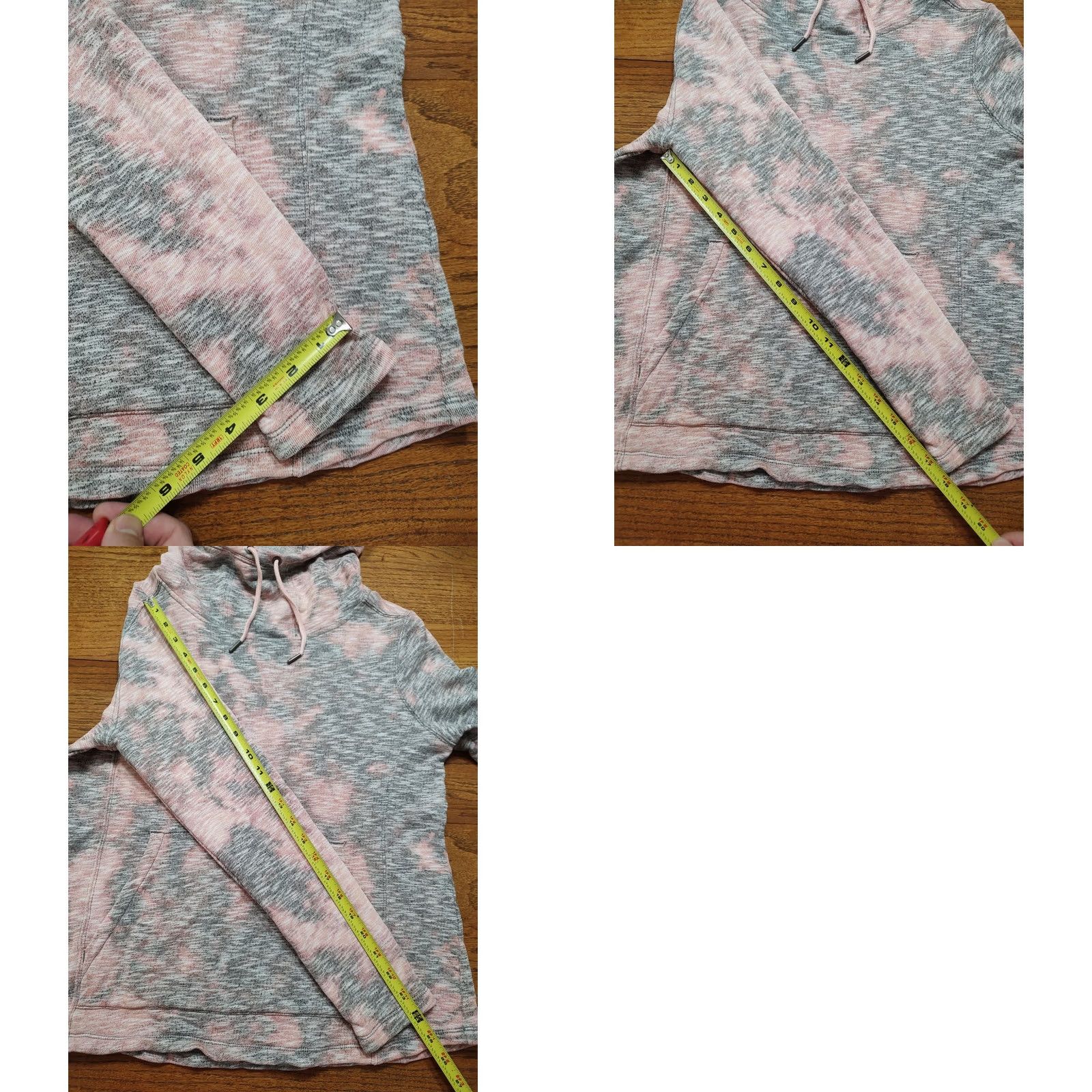 Carhartt Carhartt Womens Medium Fitted Pullover Hoodie Sweatshirt Acid Wash Tie Dye Gray Size M / US 6-8 / IT 42-44 - 8 Thumbnail