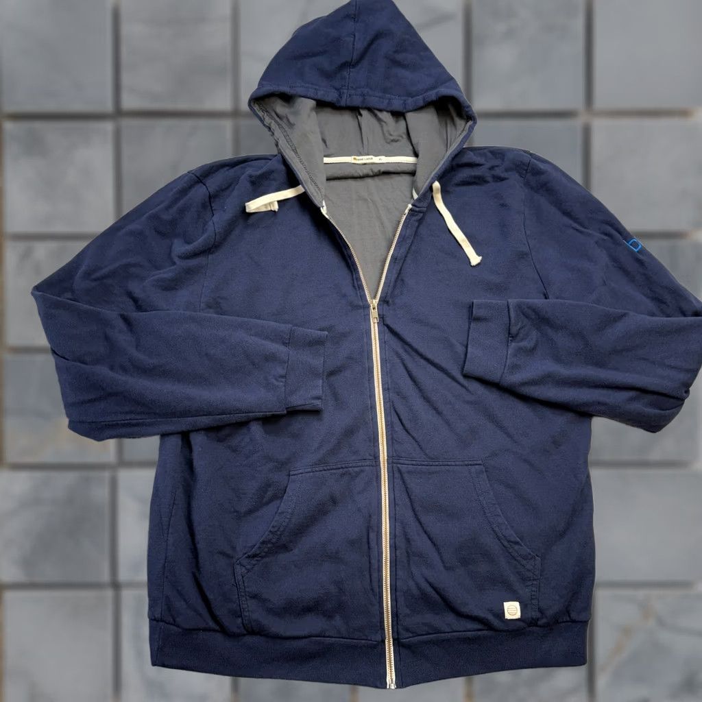 Marine Layer Marine Layer Hoodie Men XL Navy Blue Full Zip Lined Afternoon Stretch Sweatshirt Size US XL / EU 56 / 4 - 1 Thumbnail