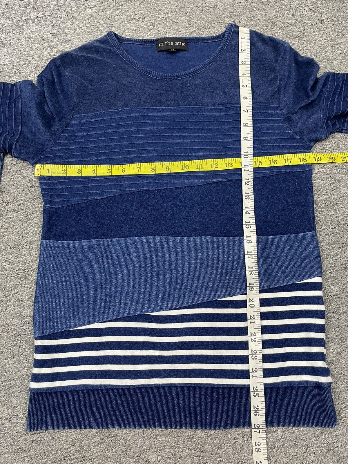 In The Attic In The Attic Long Sleeve Tshirt Patchwork Indigo Japan Size US M / EU 48-50 / 2 - 6 Thumbnail
