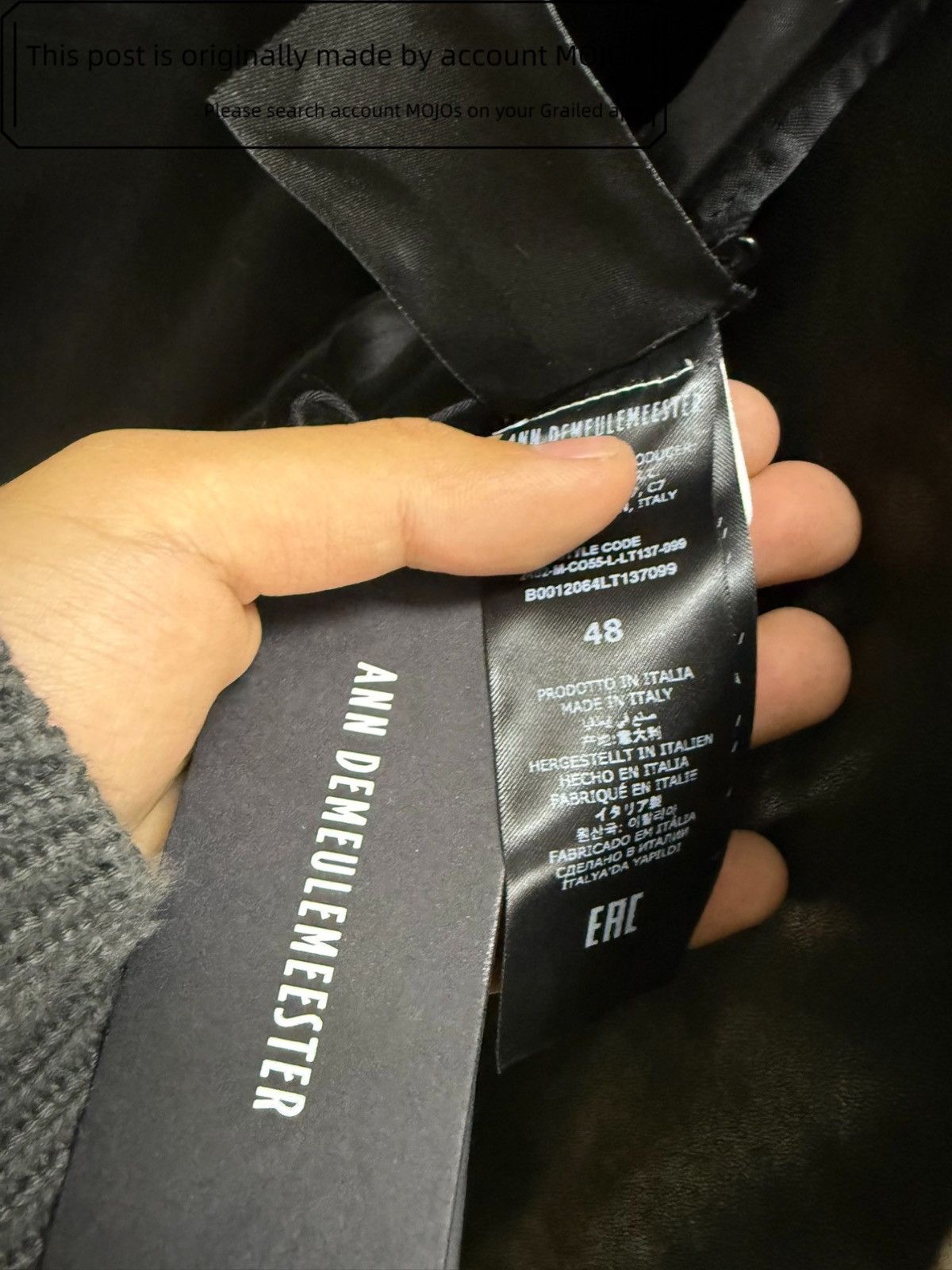 Ann Demeulemeester Sz 48 Ann Demeulemeester 24AW Leather Fur Rider Coat mojos70 Size US M / EU 48-50 / 2 - 8 Thumbnail