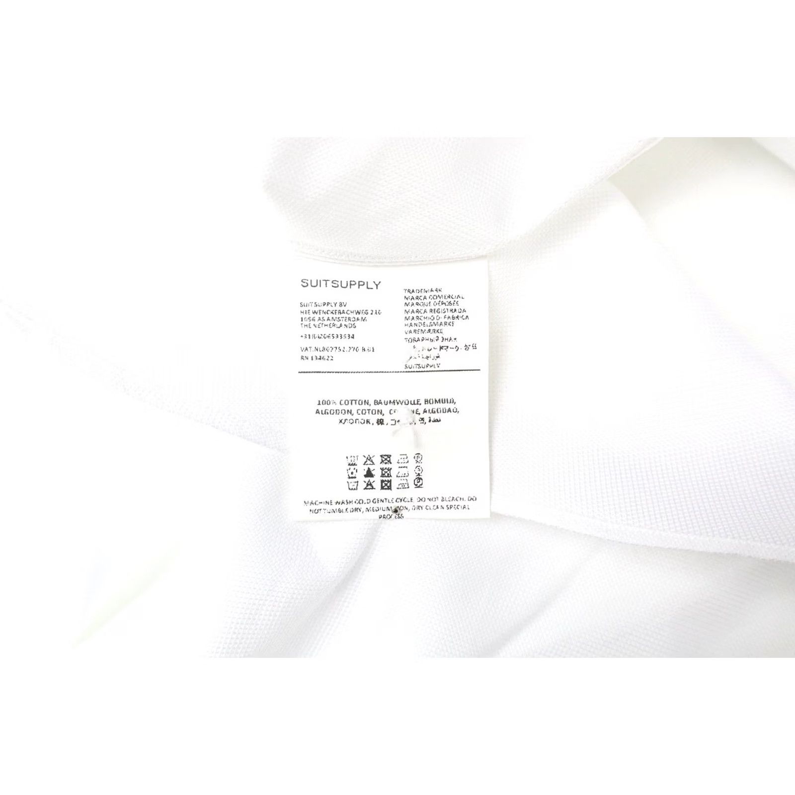 Suitsupply Suitsupply Slim Fit Formal Shirt Men's X LARGE White Collared Button-Up Dress Shirt XL Men Slim Fit Court White Collared Dress Shirt Mens Size 46R - 7 Thumbnail