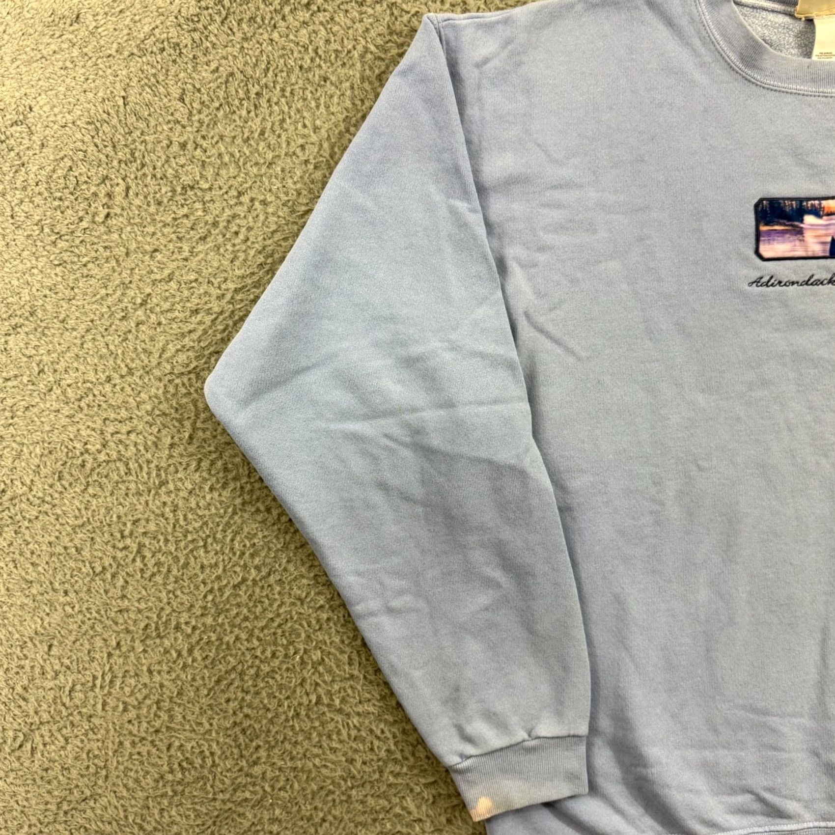 Vintage VINTAGE Adirondack Mountains Sweatshirt Unisex Adults XL Blue 90s Graphic Print Pullover Cotton Fleece Size US XL / EU 56 / 4 - 4 Thumbnail