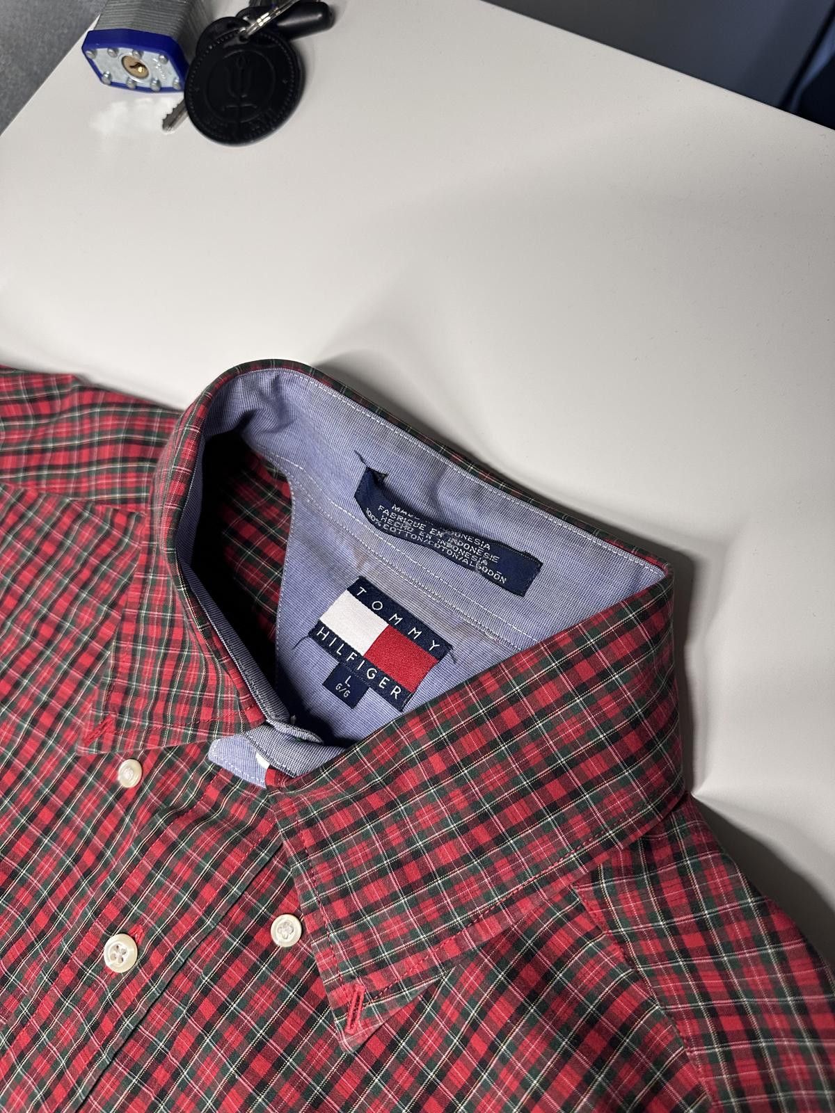 Tommy Hilfiger Tommy Hilfiger Red Checked Long Sleeve Shirt Size US L / EU 52-54 / 3 - 6 Thumbnail