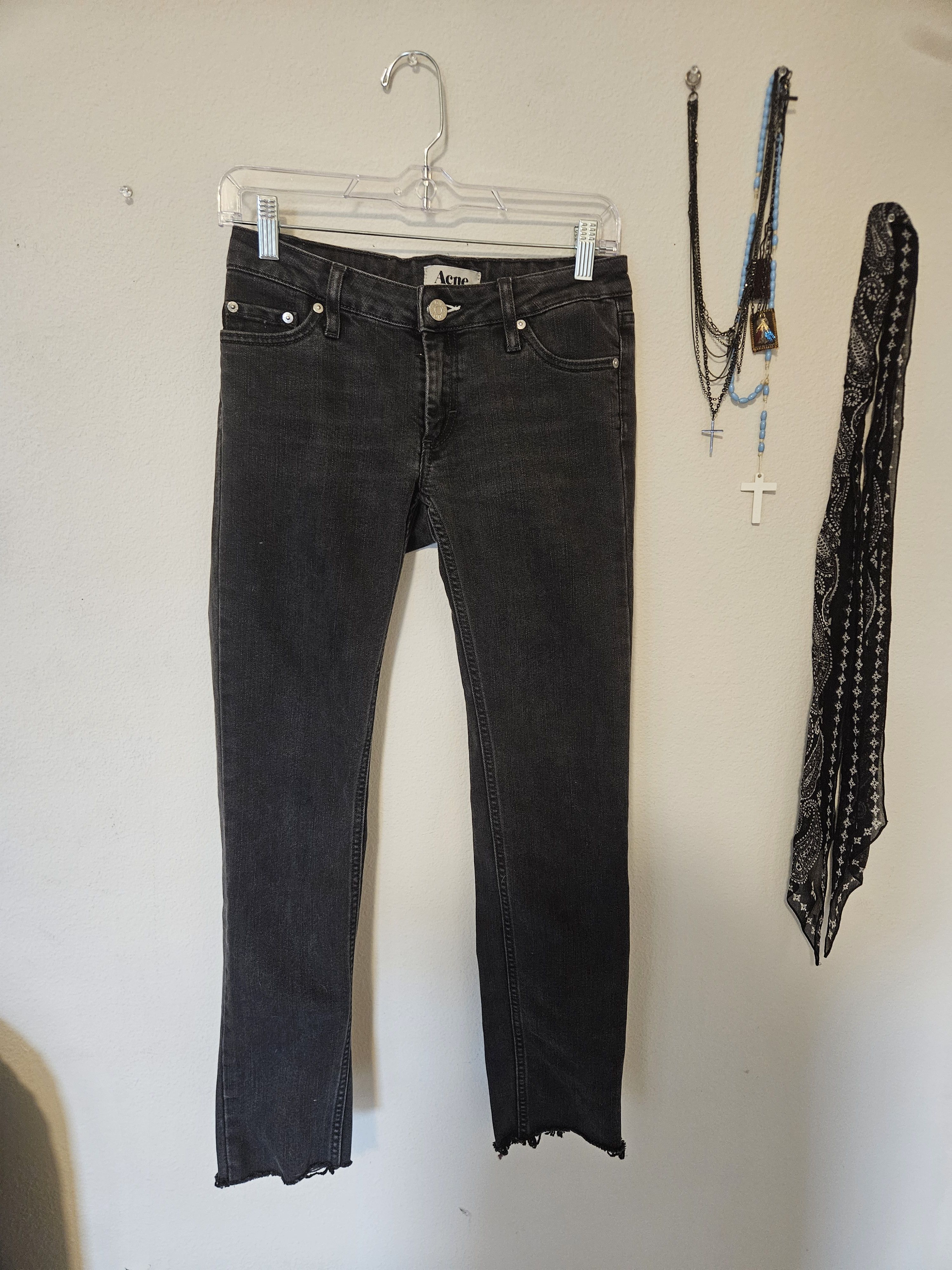 Acne Studios Acne Studios Kex Black Jeans Size US 27 - 1 Thumbnail